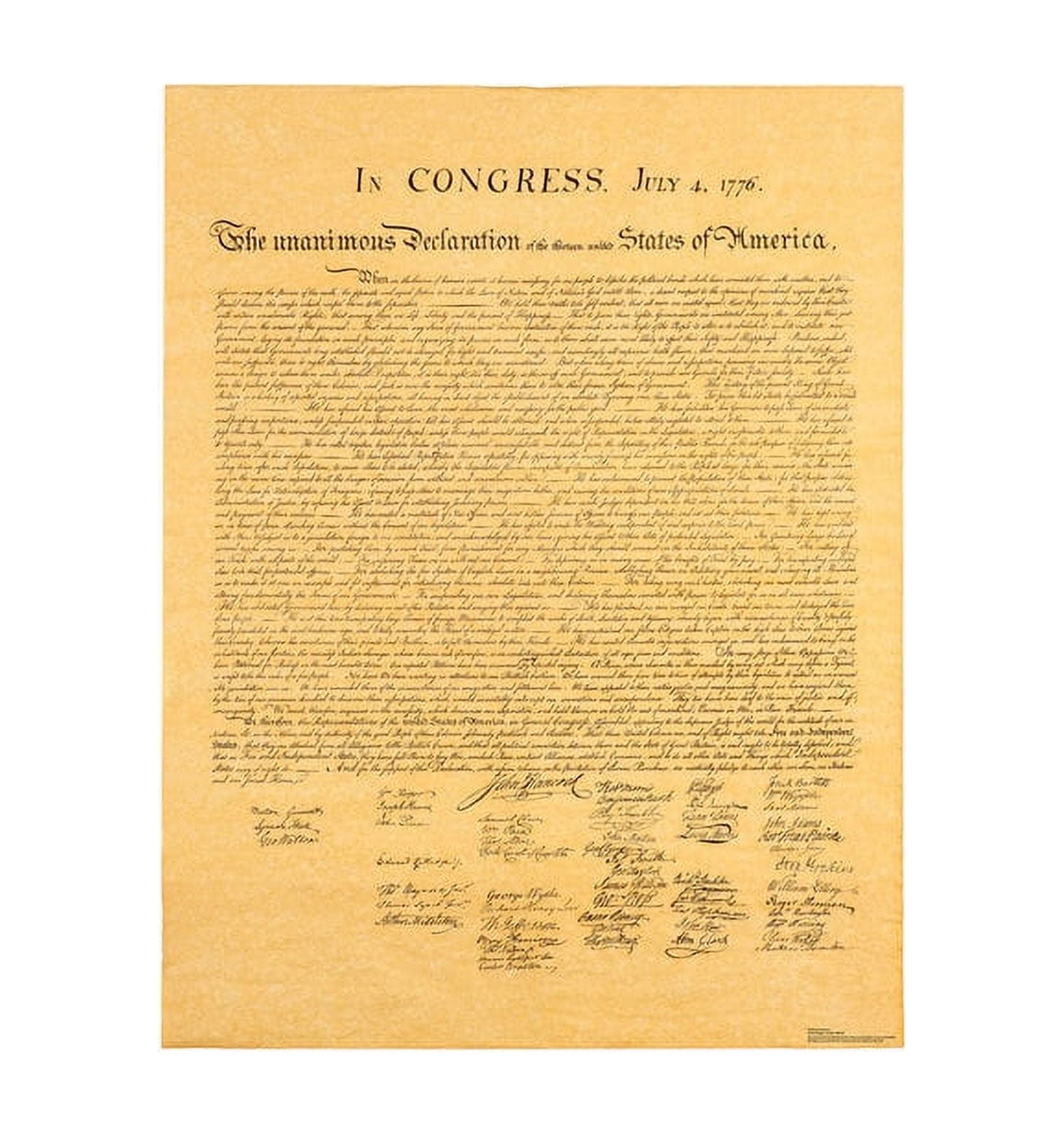 58 x 45 in. Declaration of Independence Cardboard Standup