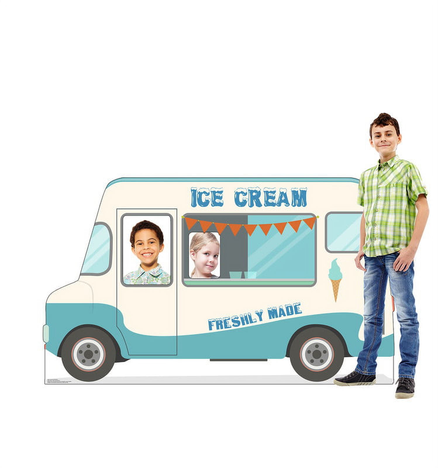 45 x 76 in. Ice Cream Truck Standin Cardboard Standup