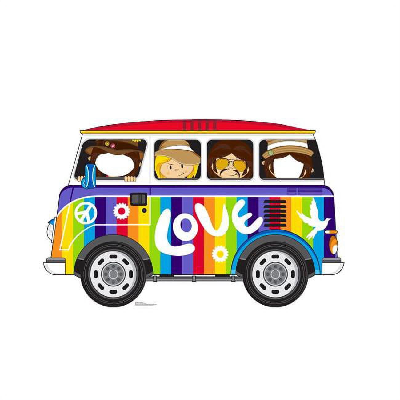 45 x 72 in. Hippie Bus Standin Cardboard Standup
