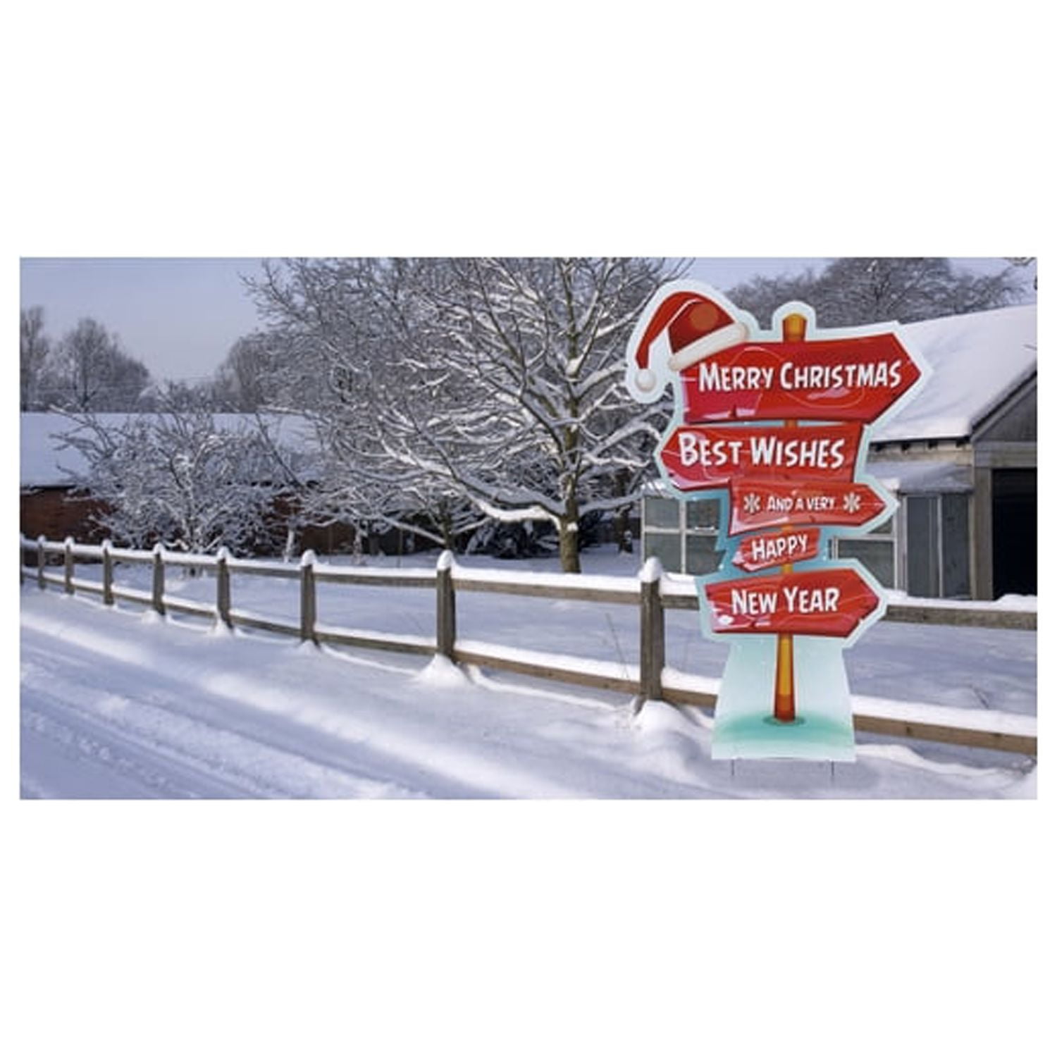 Picture of Advanced Graphics 2572 60 x 45 in. Holiday Directional Sign Outdoor Yard Standee