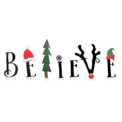 Picture of Advanced Graphics 2579 35 x 16 in. Believe Outdoor Yard Signs