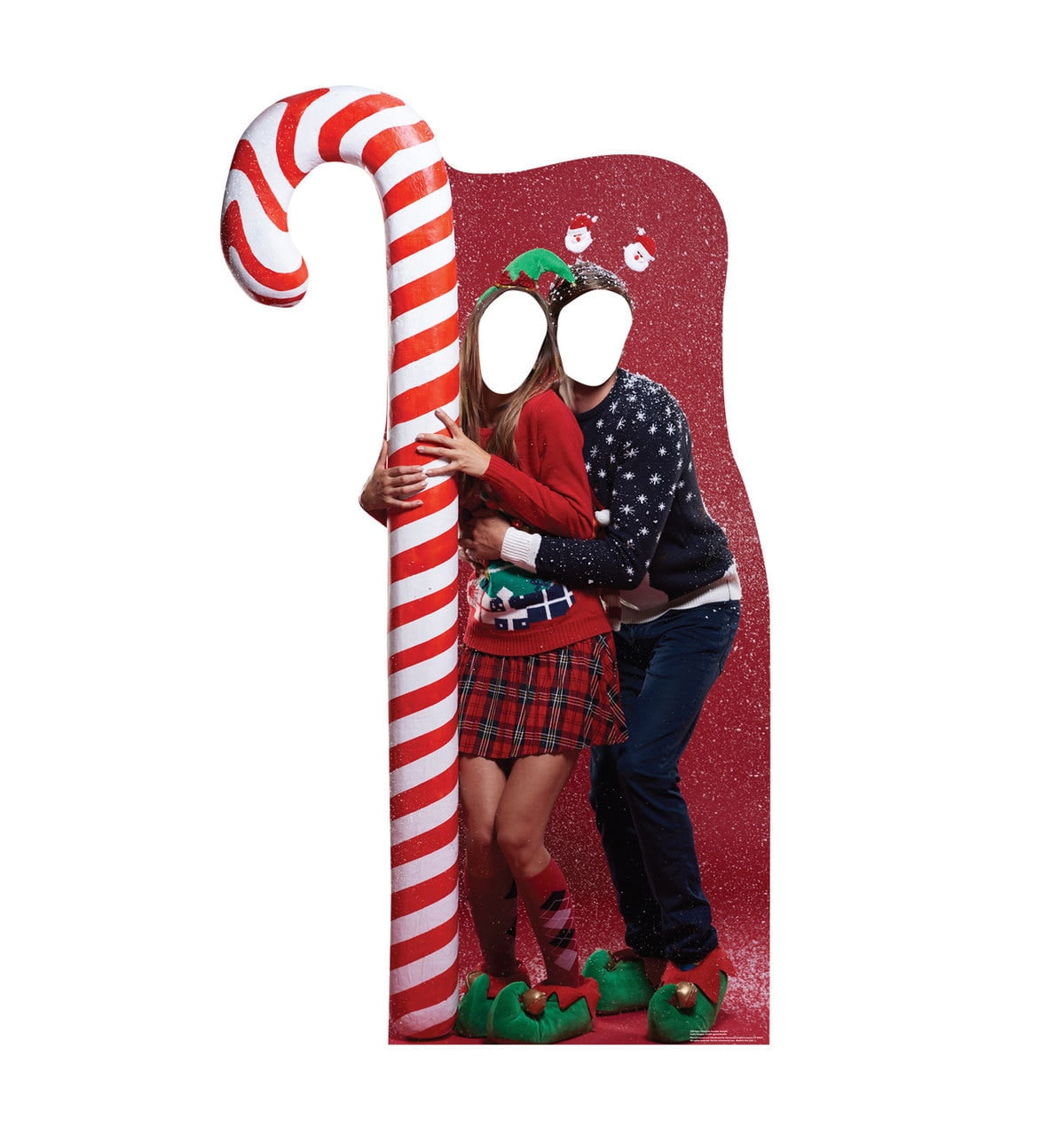 Picture of Advanced Graphics 2586 68 x 39 in. Ugly Christmas Sweater with Candy Cane Stand-in