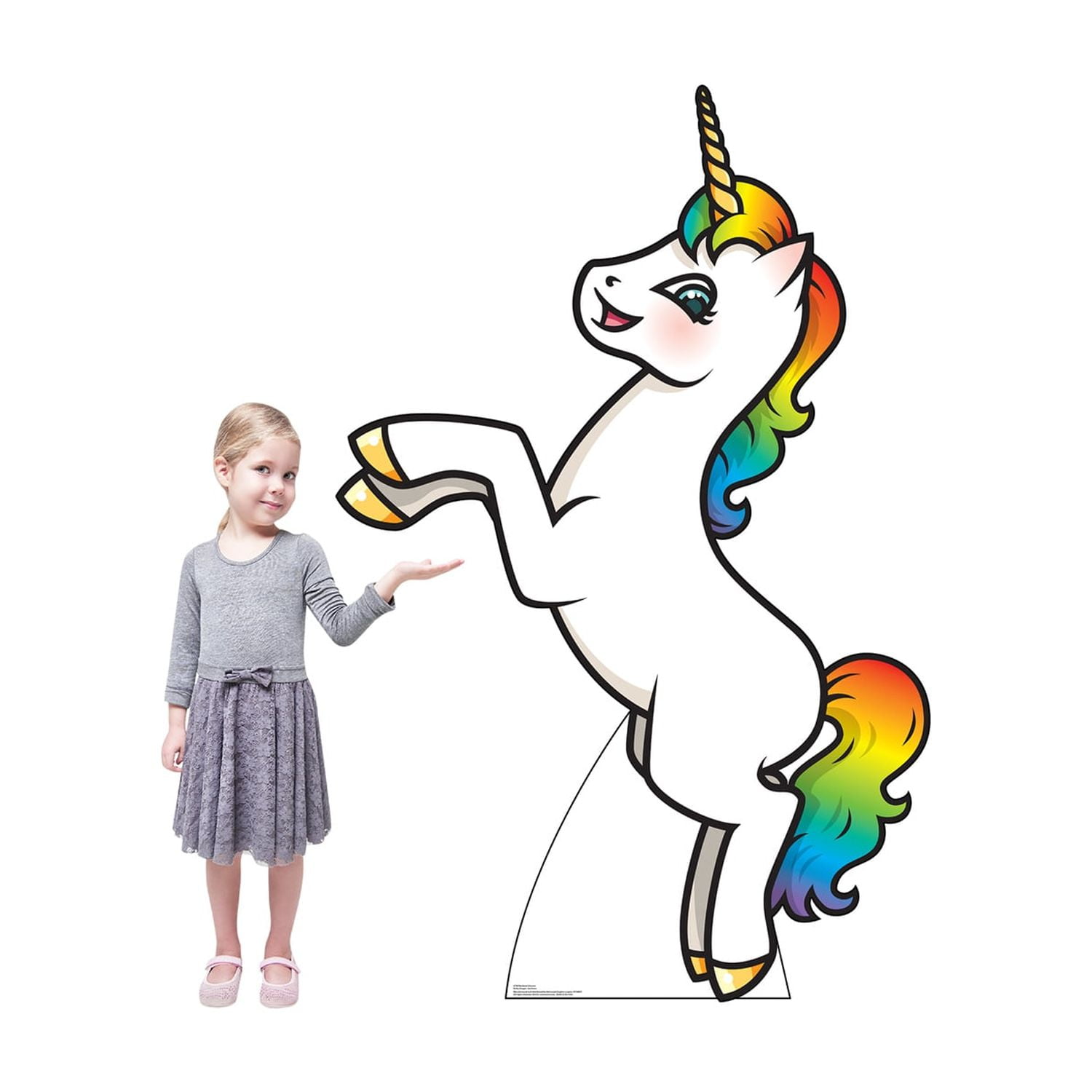 Rainbow Unicorn Cardboard Cutout, 69 x 45 in.