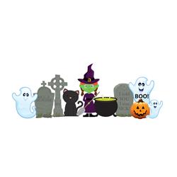 Picture of Advanced Graphics 2635 38 x 19 in. Witch and Ghosts Outdoor Decor