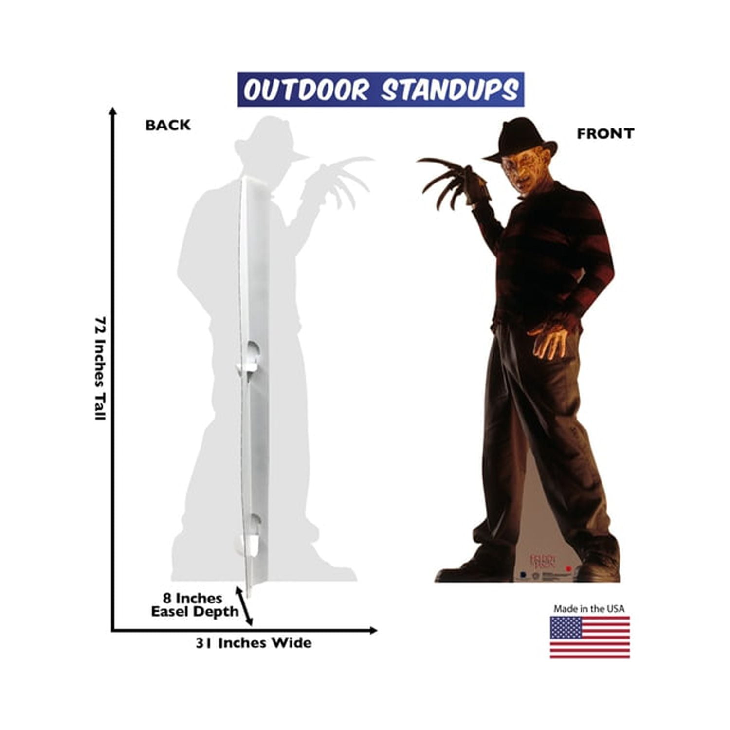 Picture of Advanced Graphics 2637 72 x 31 in. Freddy Krueger Outdoor Decor
