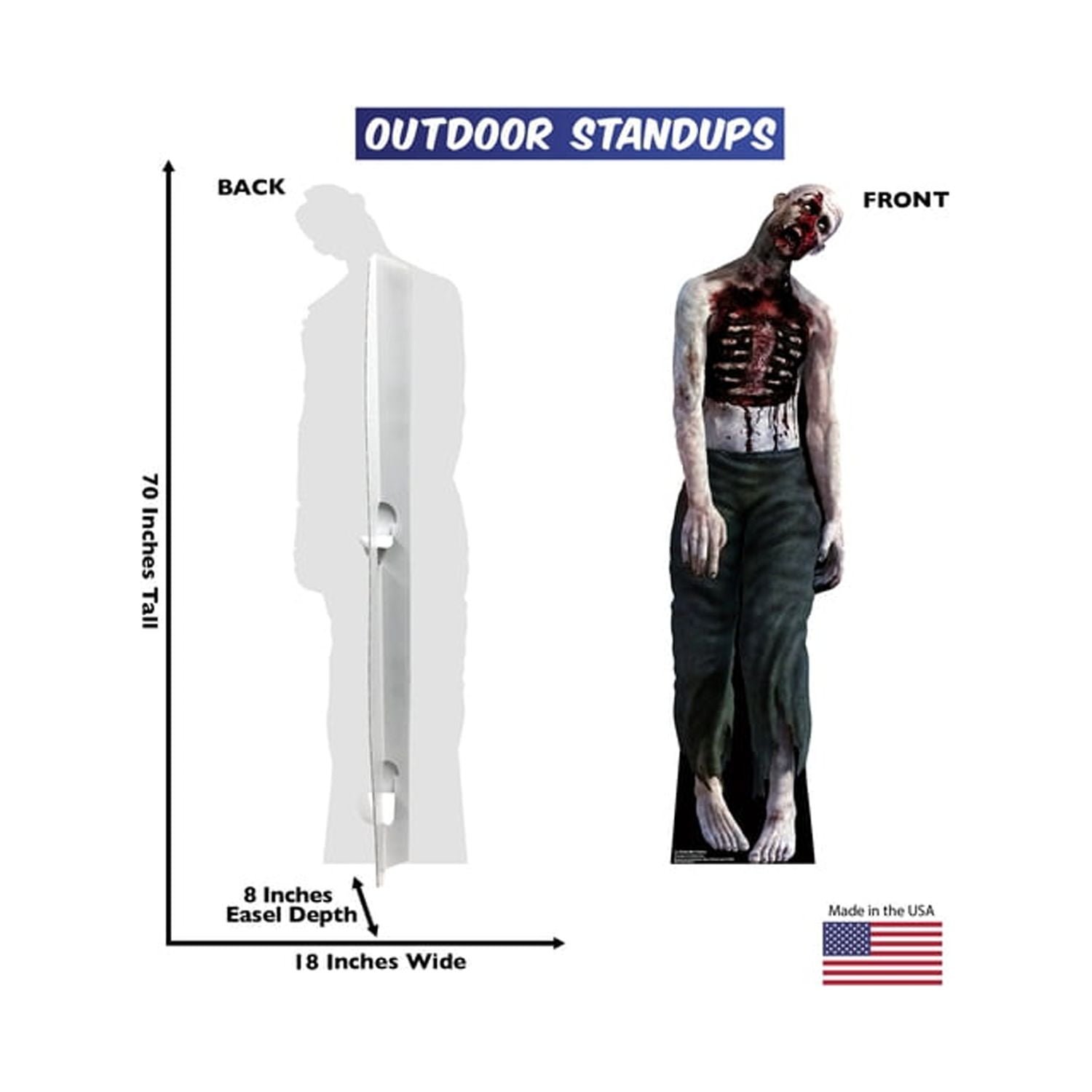 Picture of Advanced Graphics 2641 70 x 18 in. Zombie Man Outdoor Decor