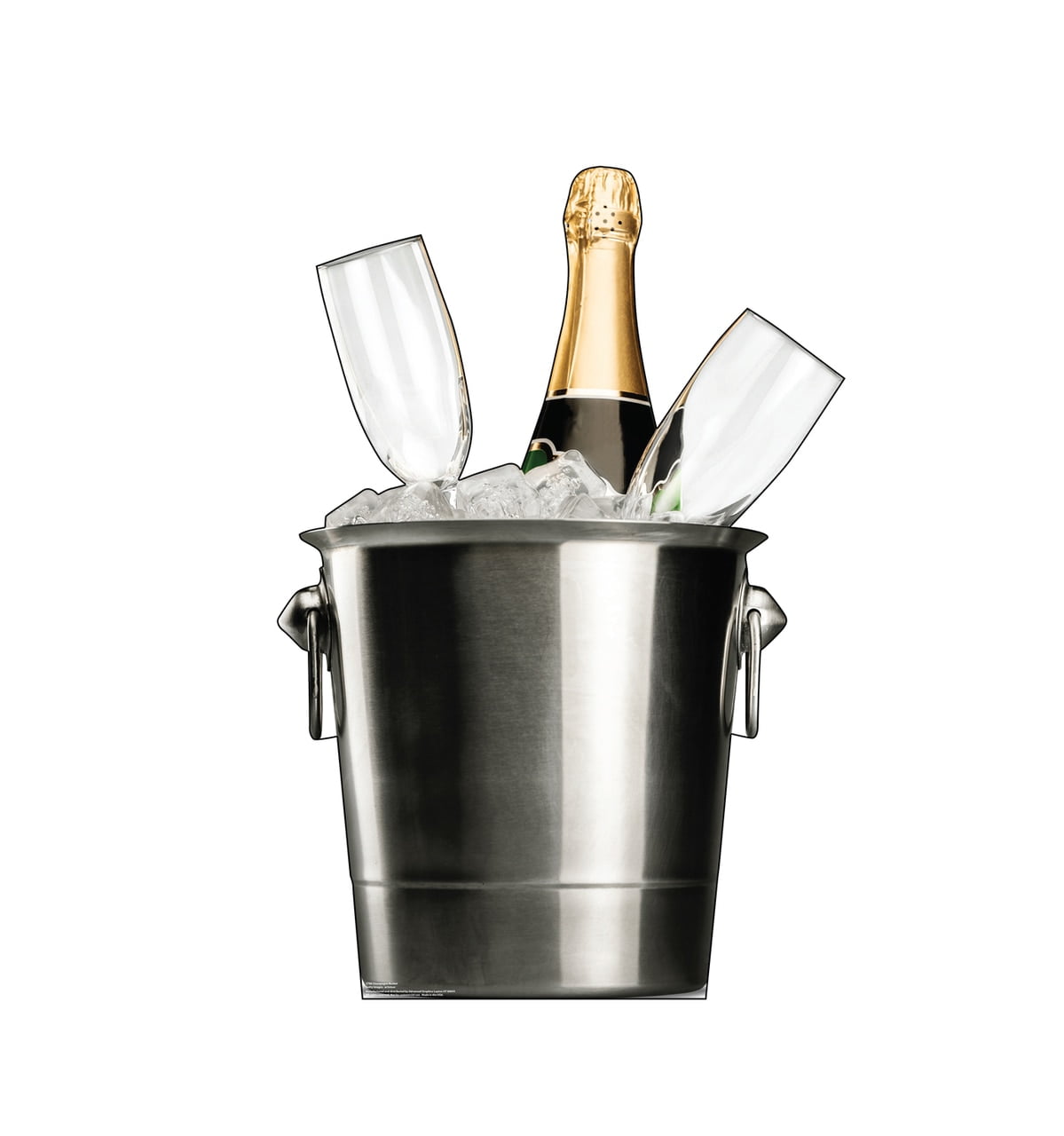 48 x 33 in. Champagne Bucket Cardboard Cutout