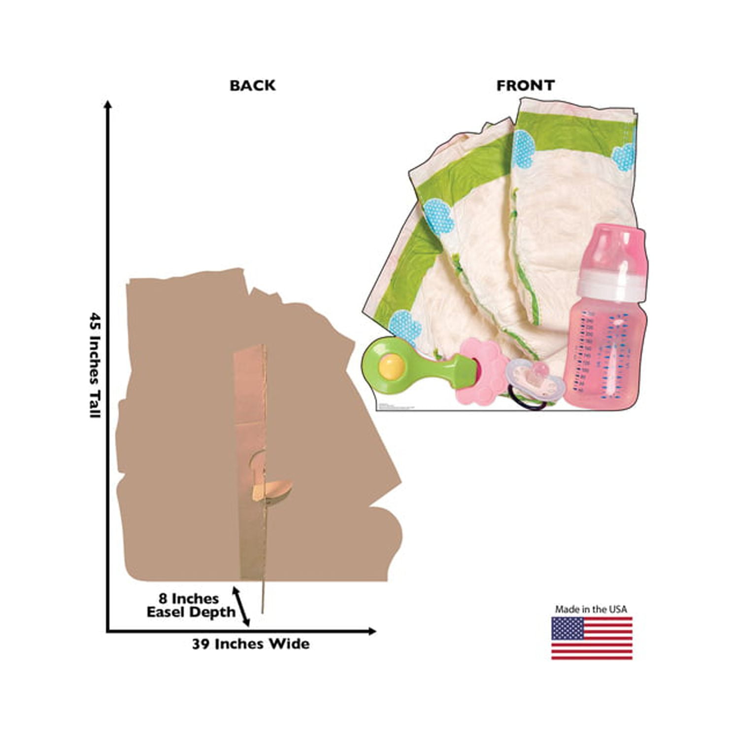 42 x 39 in. Baby Shower Cardboard Cutout