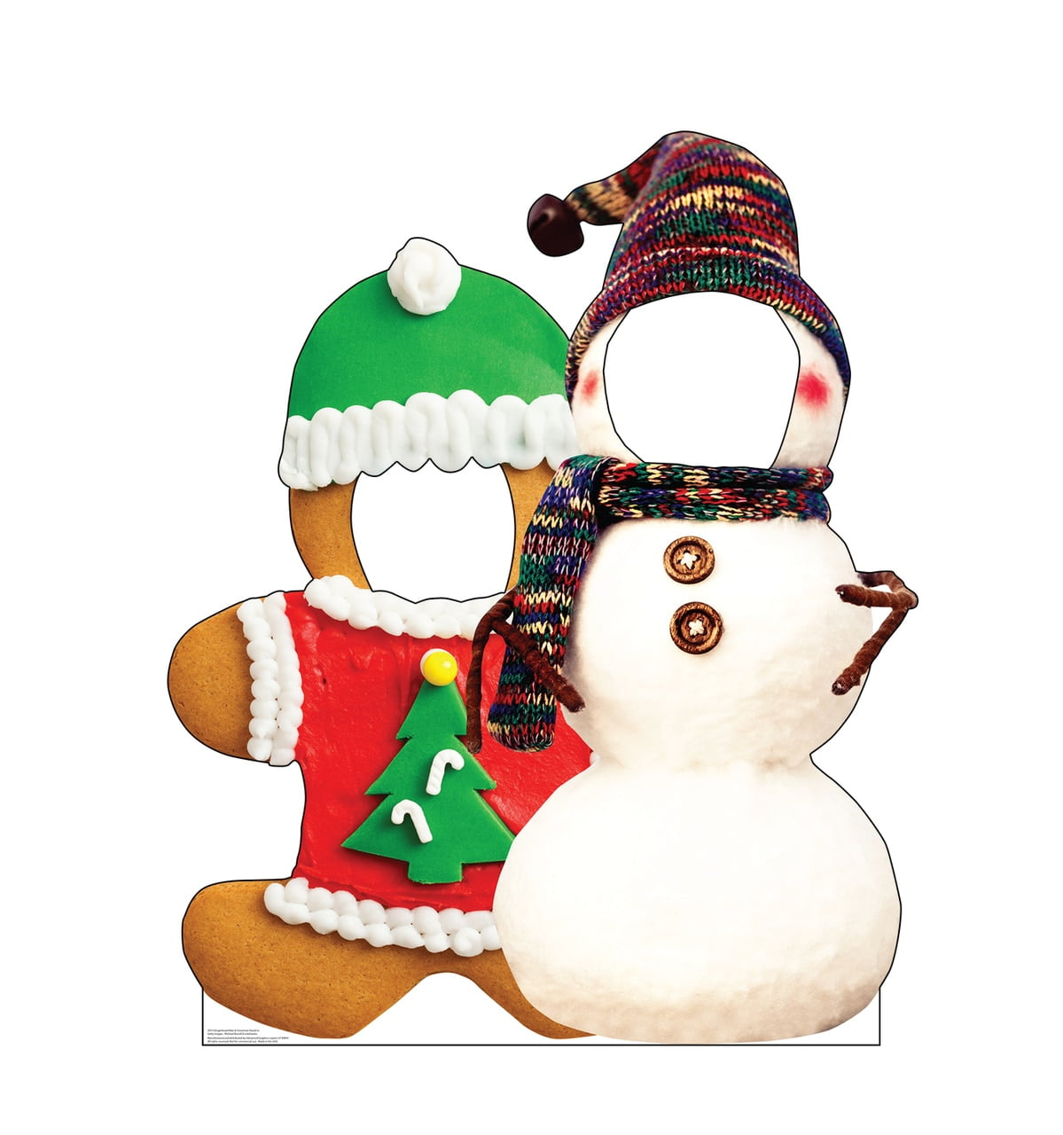 54 x 45 in. Gingerbread & Snowman Stand-in Cardboard Cutout
