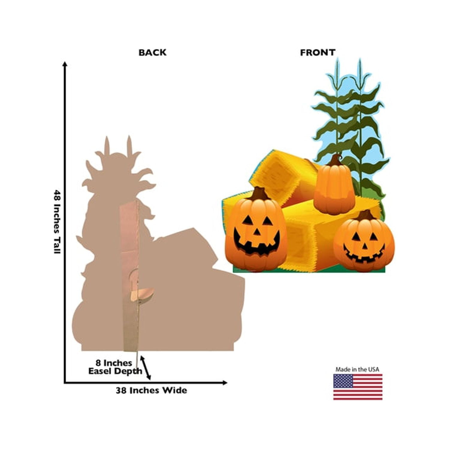 47 x 38 in. Pumpkin Patch Cardboard Cutout