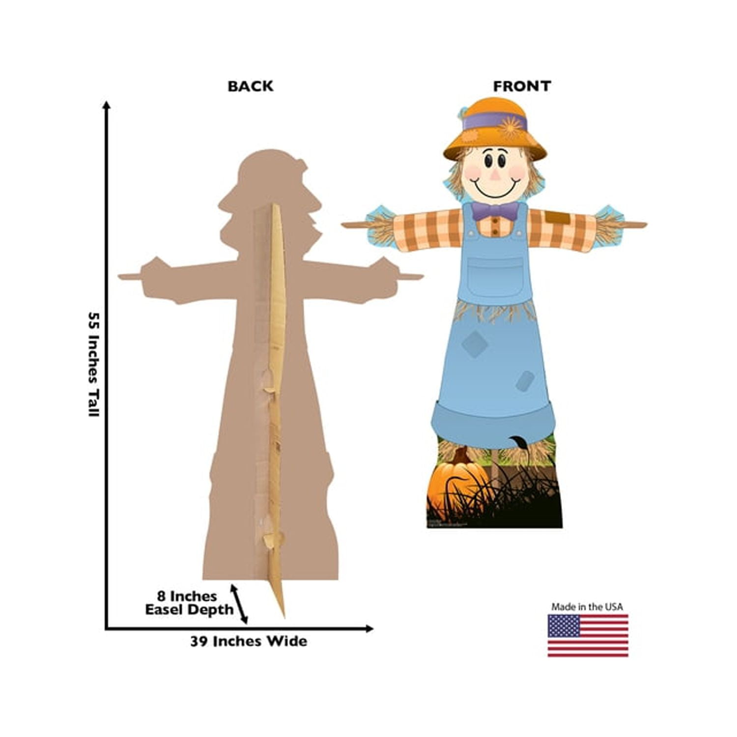55 x 39 in. Scarecrow Female Cardboard Standup Cutout