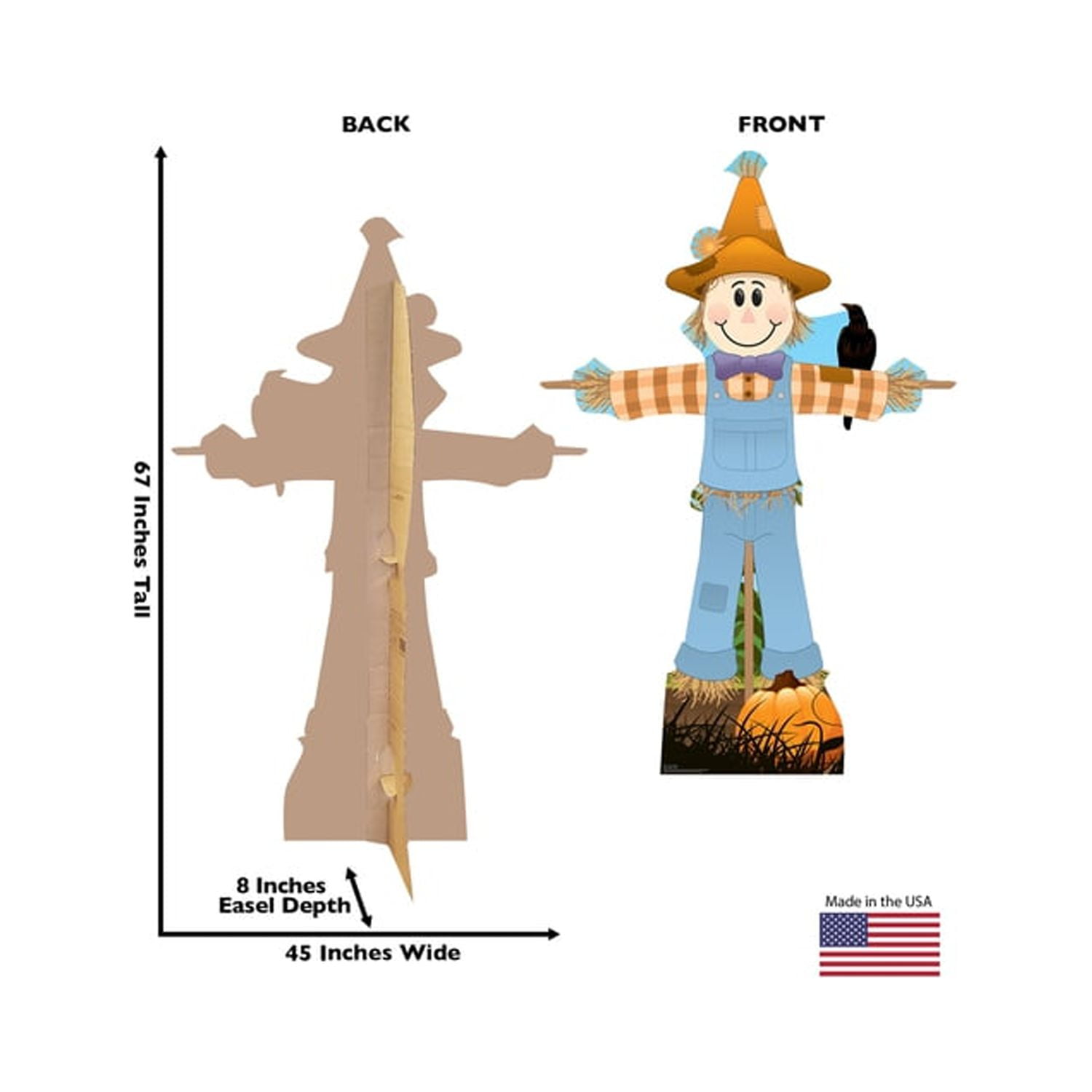 67 x 45 in. Scarecrow Male Cardboard Cutout
