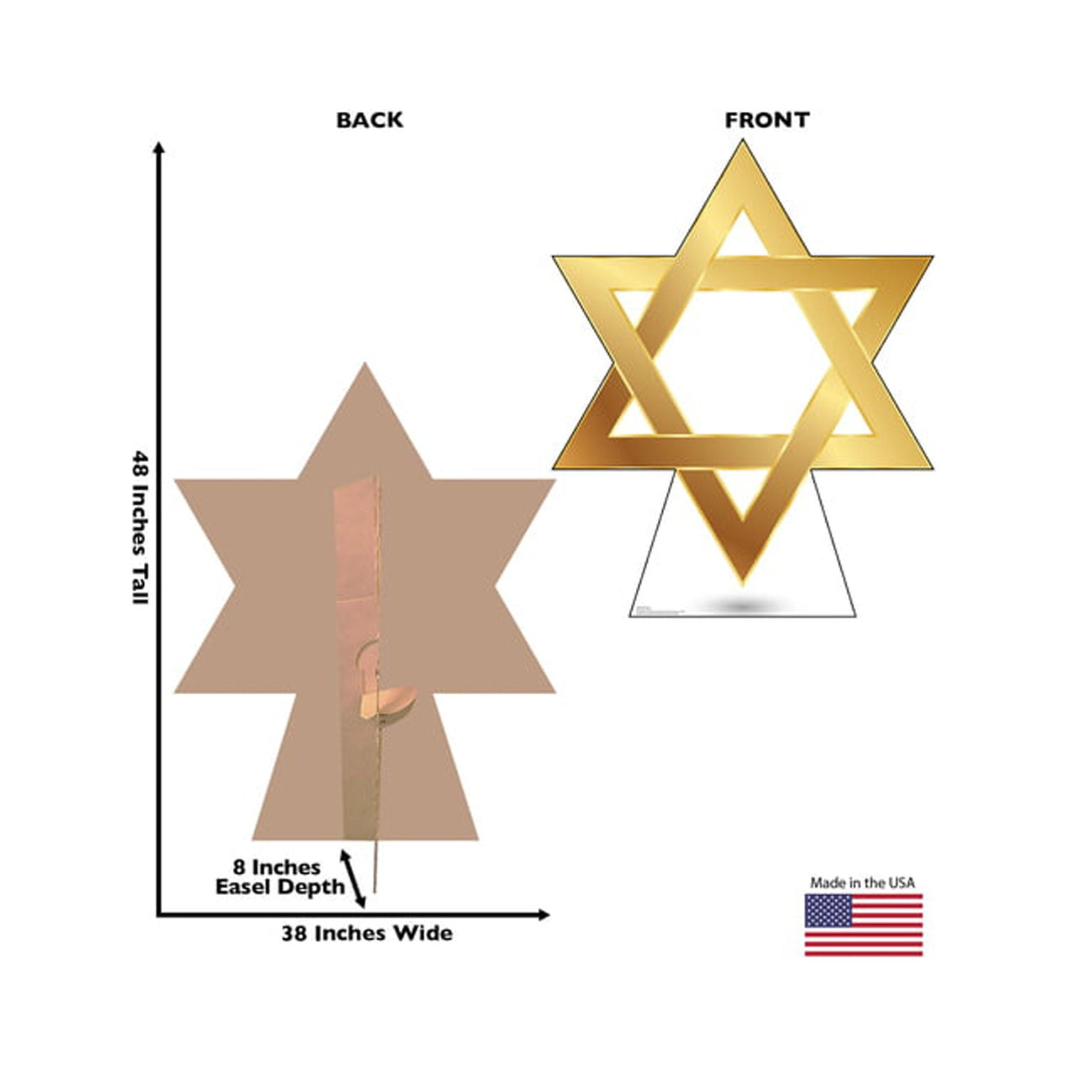 48 x 38 in. Star of David Cardboard Cutout