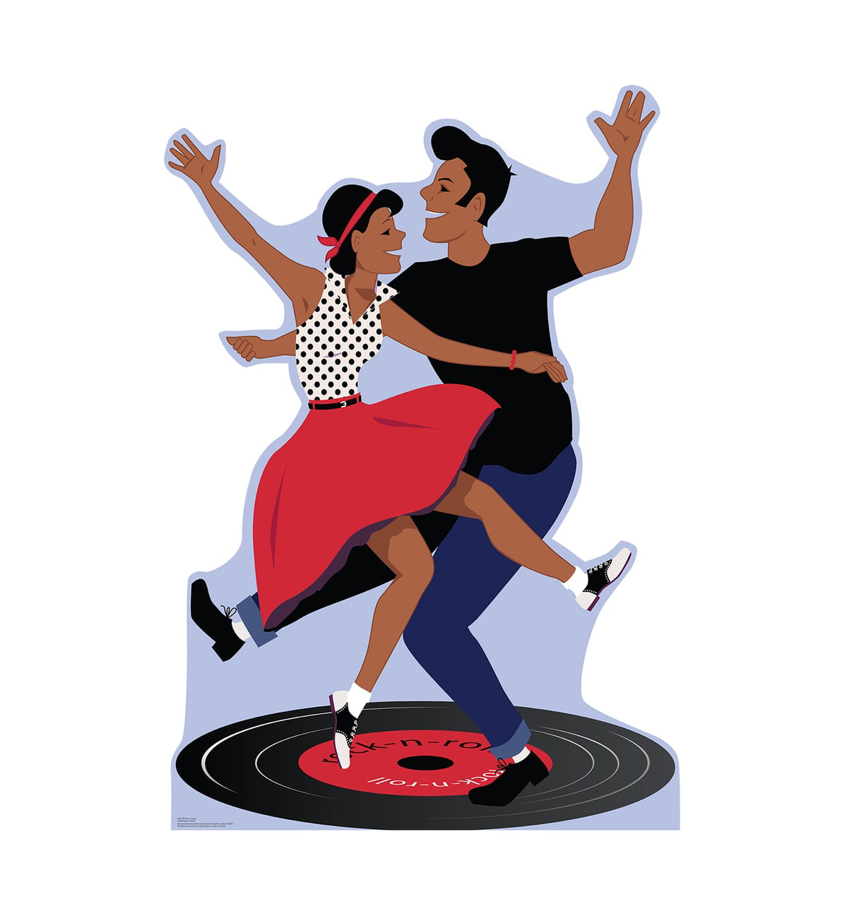 65 x 45 in. 50s Dance Couple Cardboard Cutout Standup