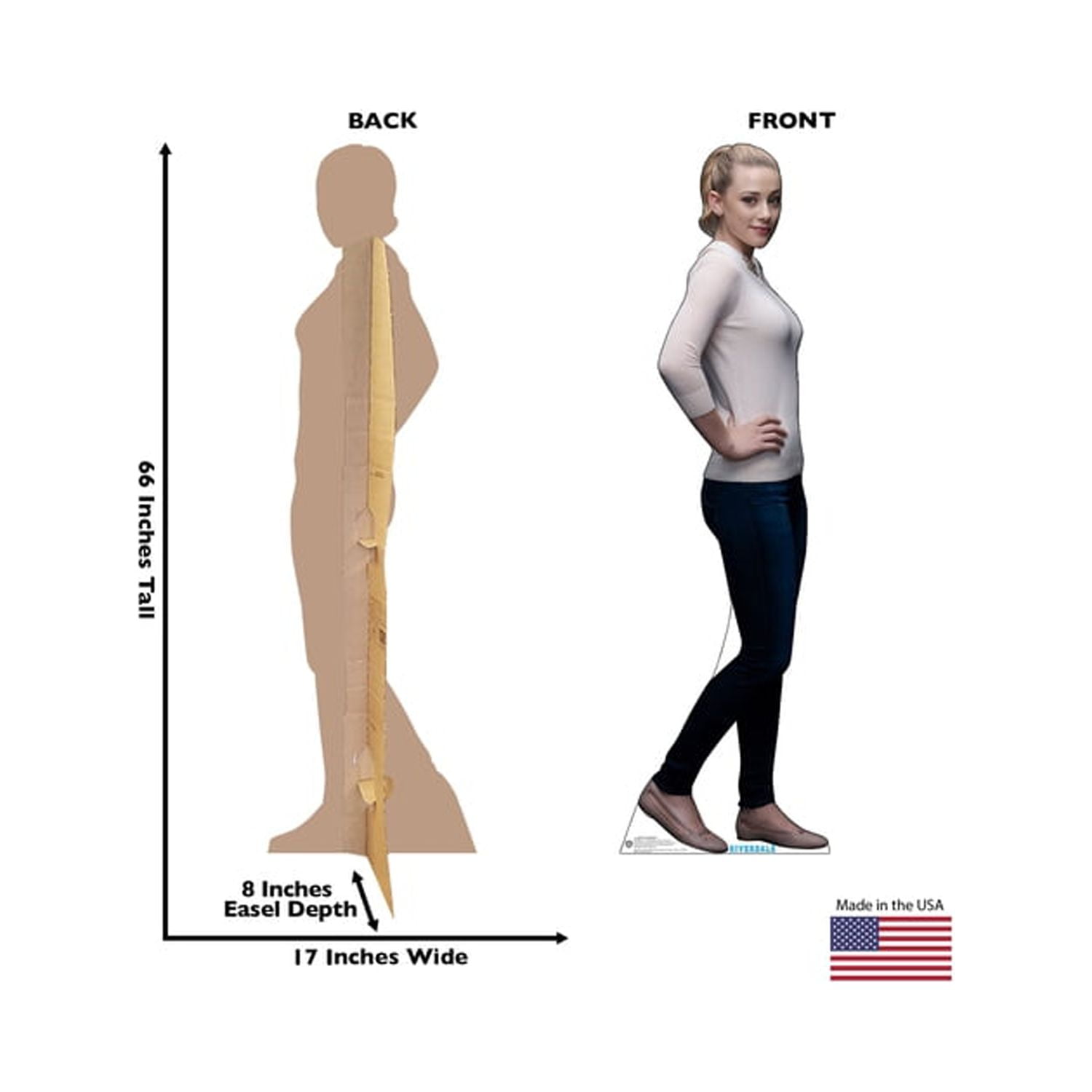 66 x 17 in. Betty Cooper Riverdale Cardboard Cutout Standup