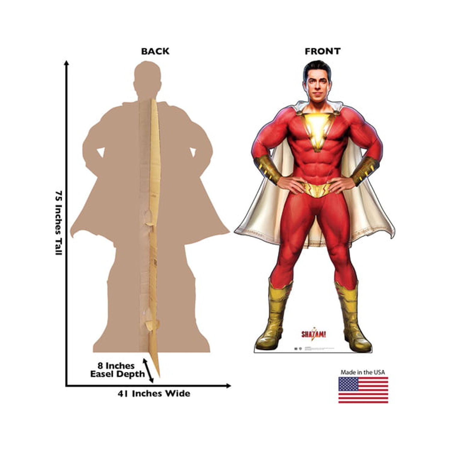 75 x 41 in. Shazam Cardboard Cutout Standup