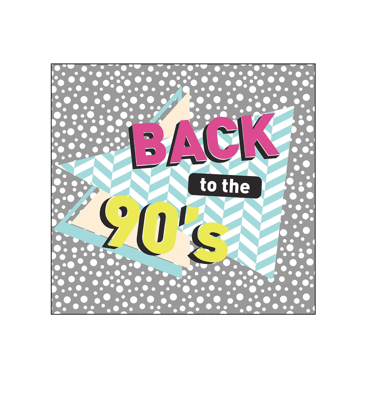 84 x 43 in. 90s Backdrop Double Wide Cardboard Cutout
