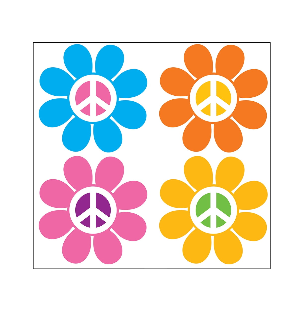 84 x 43 in. 70s Backdrop Double Wide Cardboard Cutout