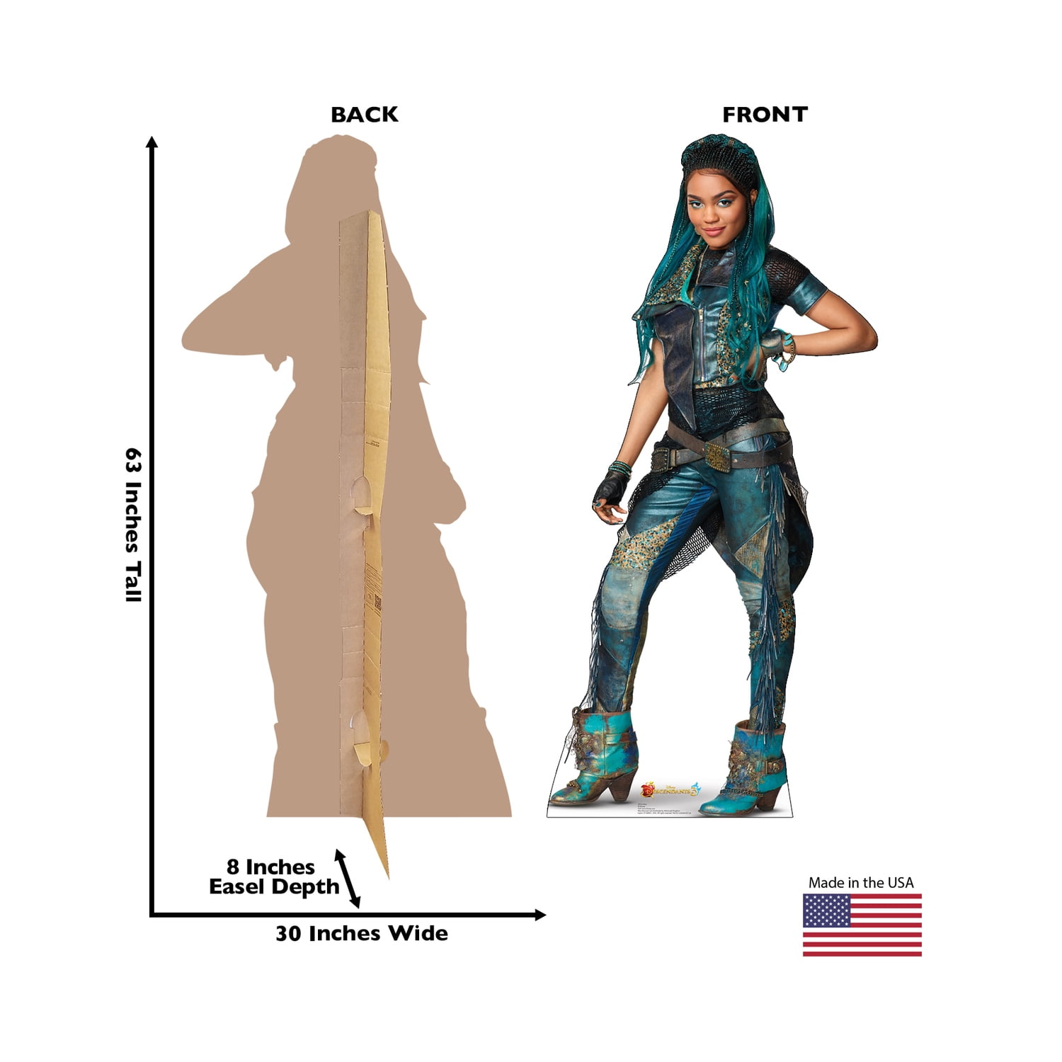 63 x 30 in. Uma Cardboard Cutout, Disney - Descendants 3