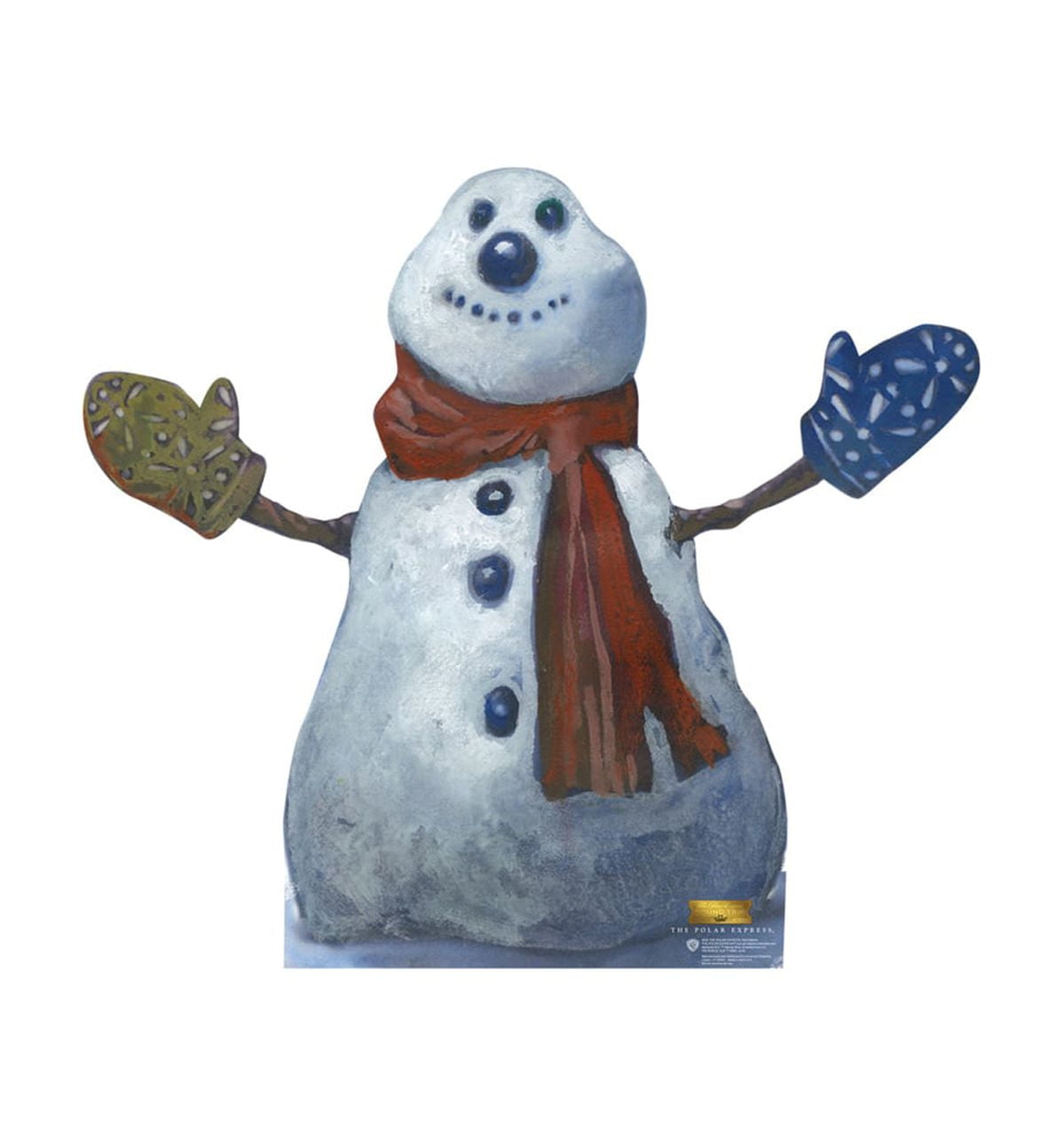 45 x 50 in. Polar Express Snowman Cardboard Cutout