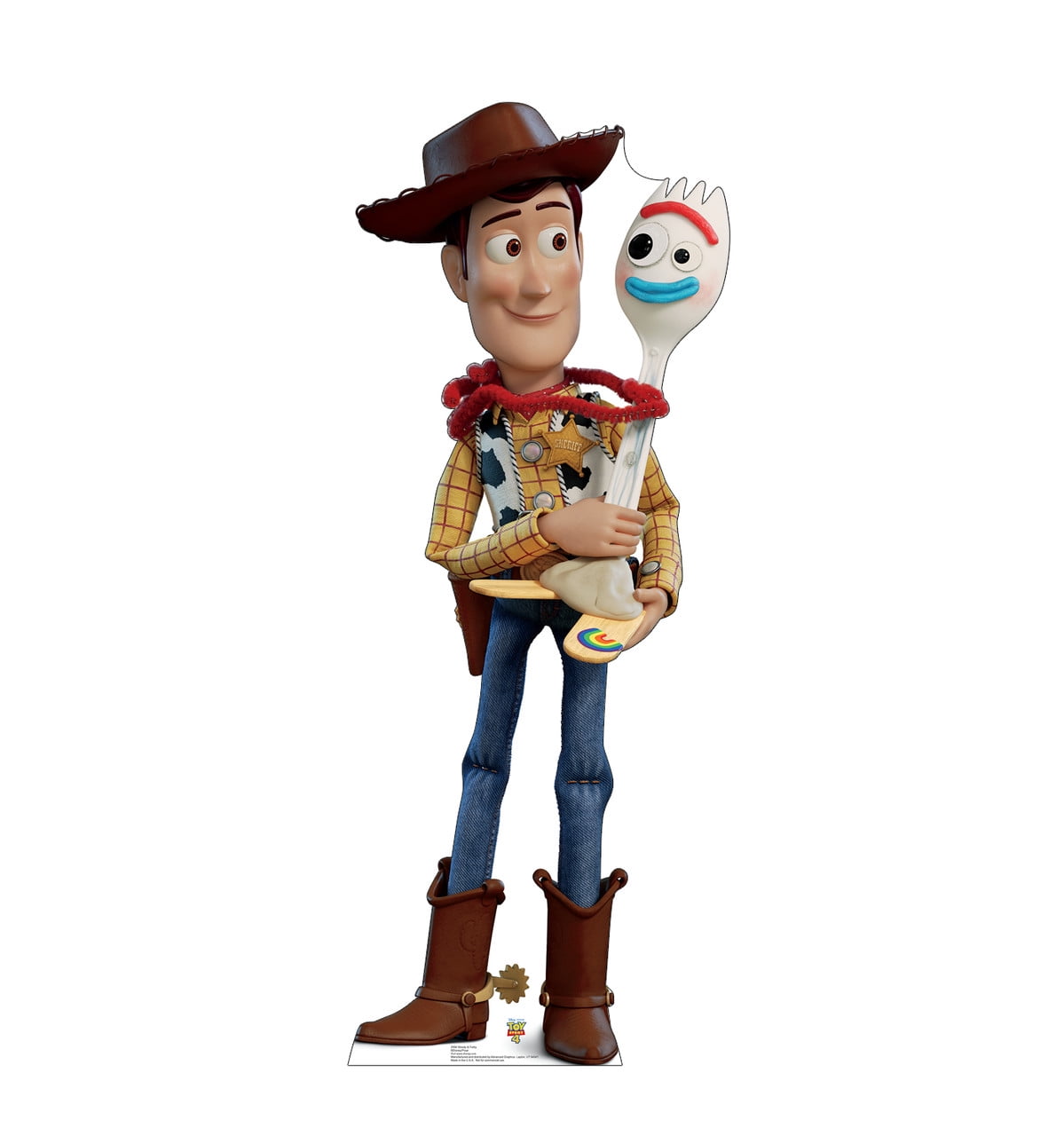 60 x 23 in. Woody & Forky Cardboard Cutout, Disney - Pixar - Toy Story 4