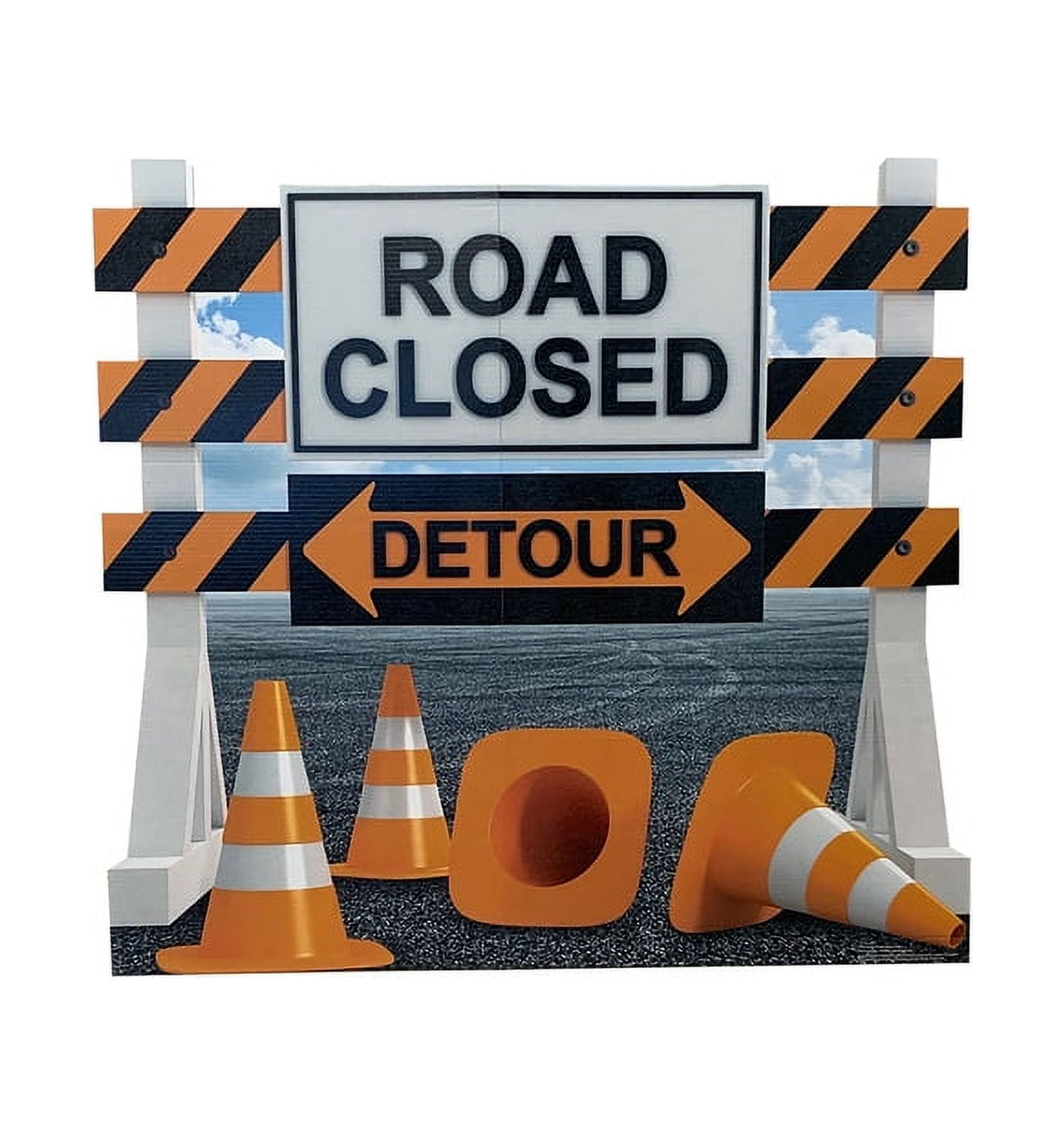 Picture of Advanced Graphics 3036 40 x 44 in. Road Closed Detour Sign