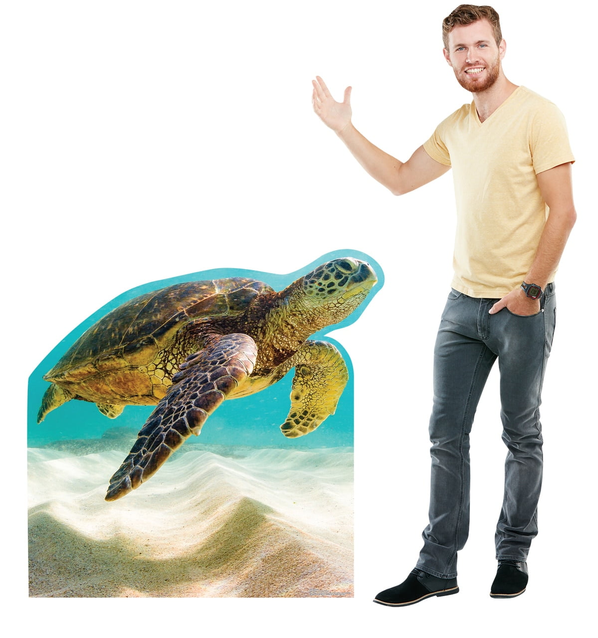 43 x 45 in. Sea Turtle Cardboard Cutout