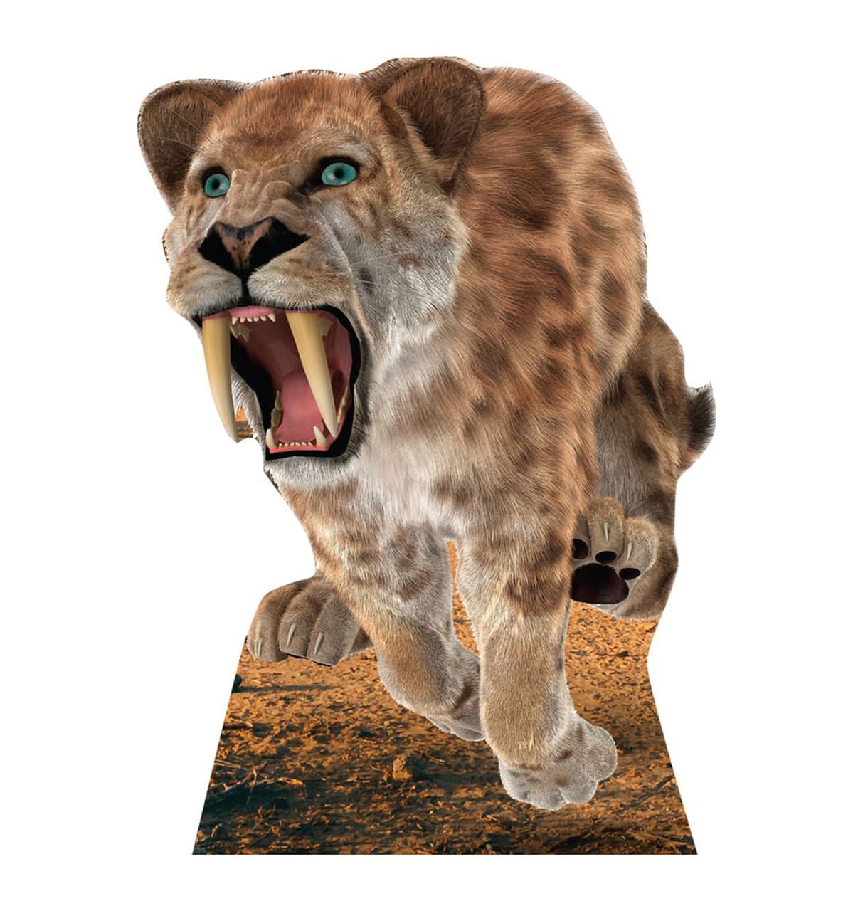 45 x 33 in. Saber Tooth Tiger Cardboard Cutout