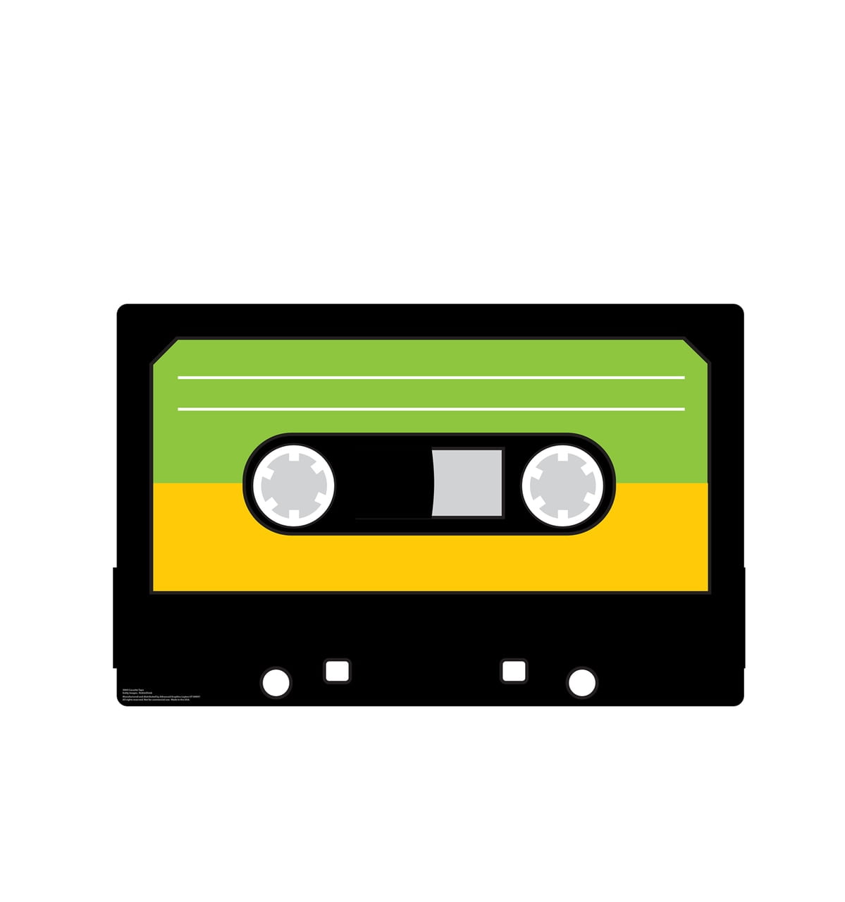 27 x 42 in. Cassette Tape Cardboard Cutout