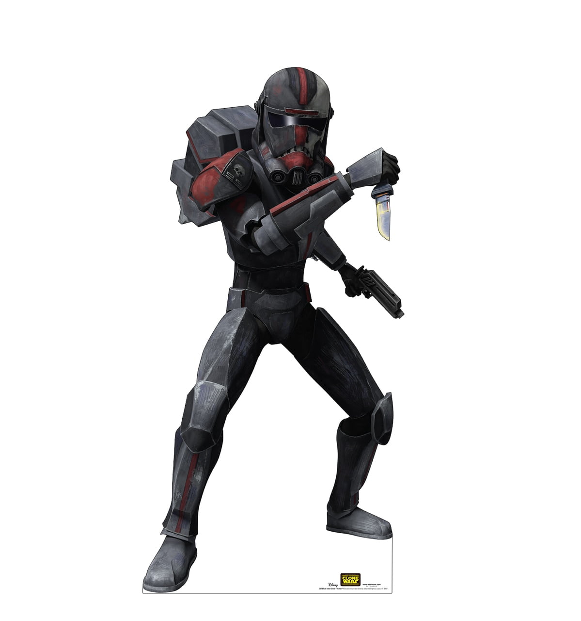 66 x 33 in. Bad Batch Clone Hunter Cardboard Cutout, Clone Wars - Season 7