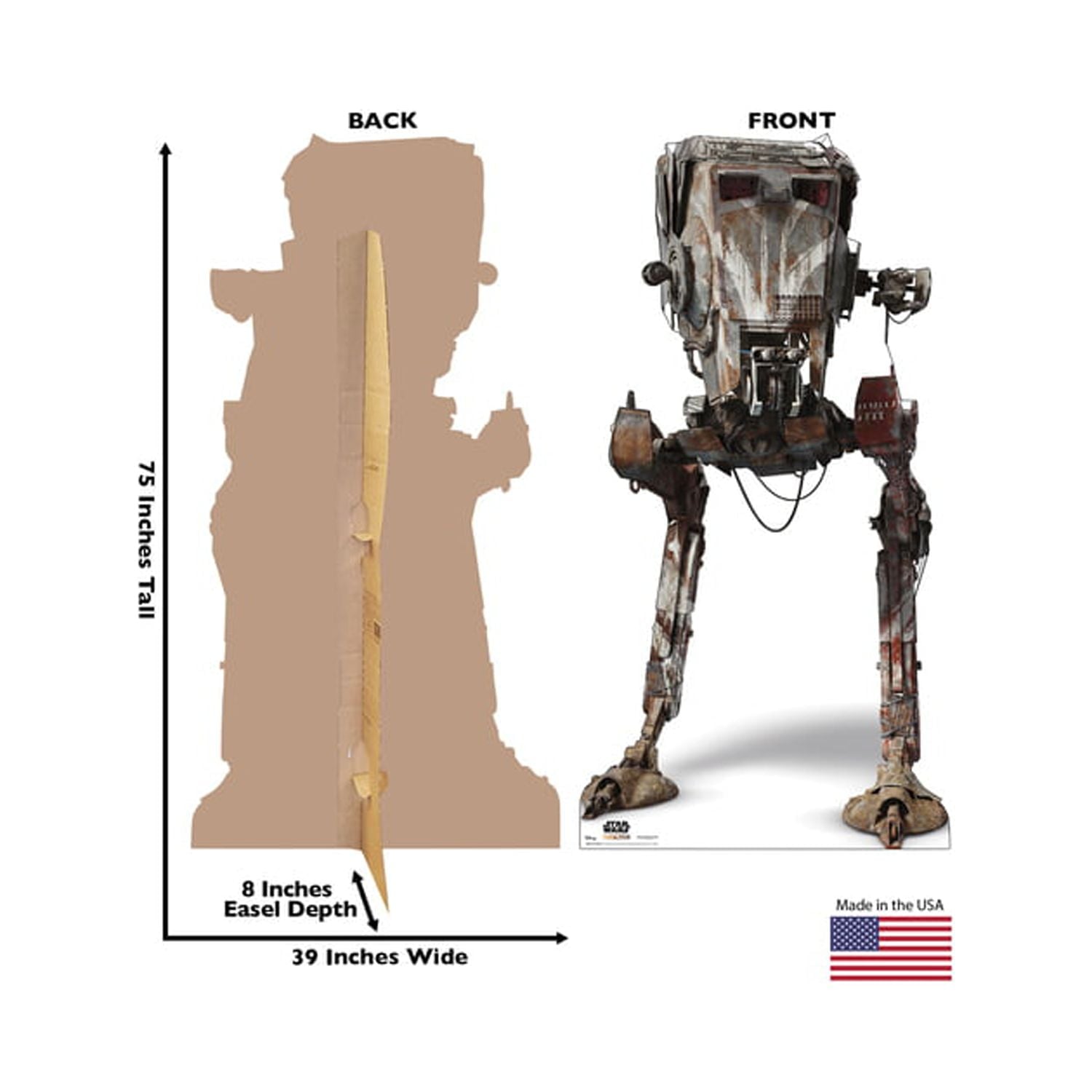 75 x 39 in. AT-ST Raider Cardboard Cutout, The Mandalorian - Disney - Lucas Films
