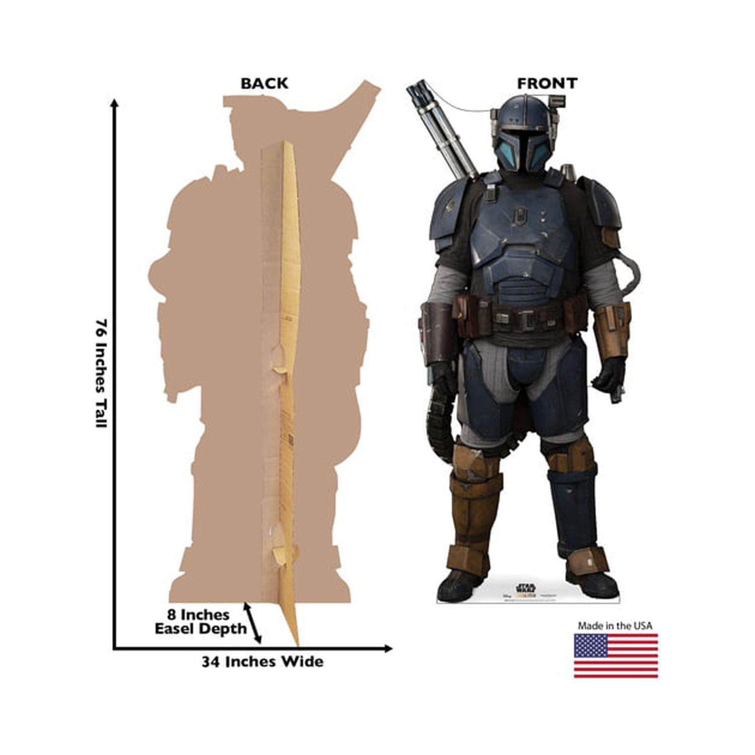 76 x 34 in. Paz Vizsla Cardboard Cutout, The Mandalorian - Disney - Lucas Films