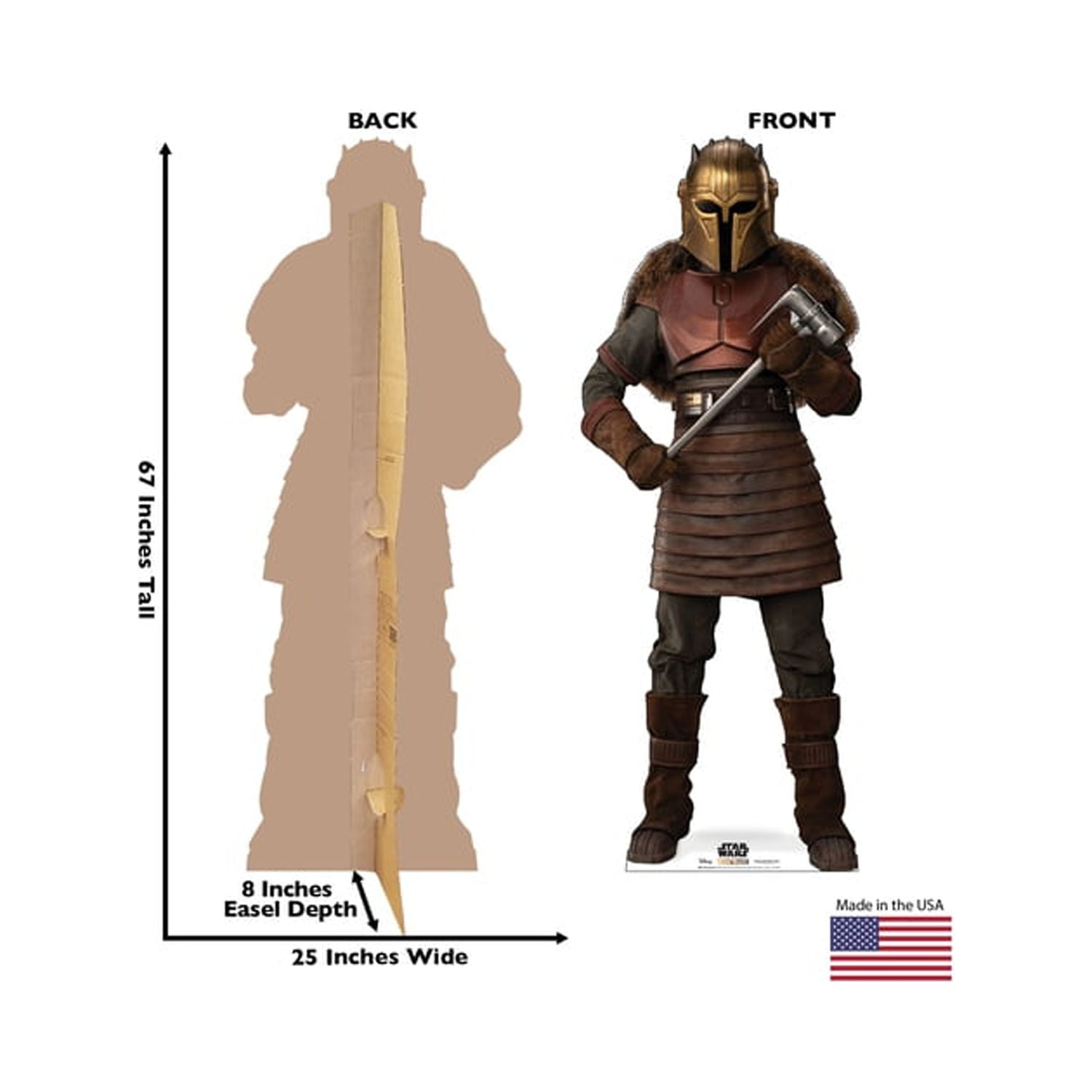 67 x 25 in. The Armorer Cardboard Cutout, The Mandalorian - Disney - Lucas Films