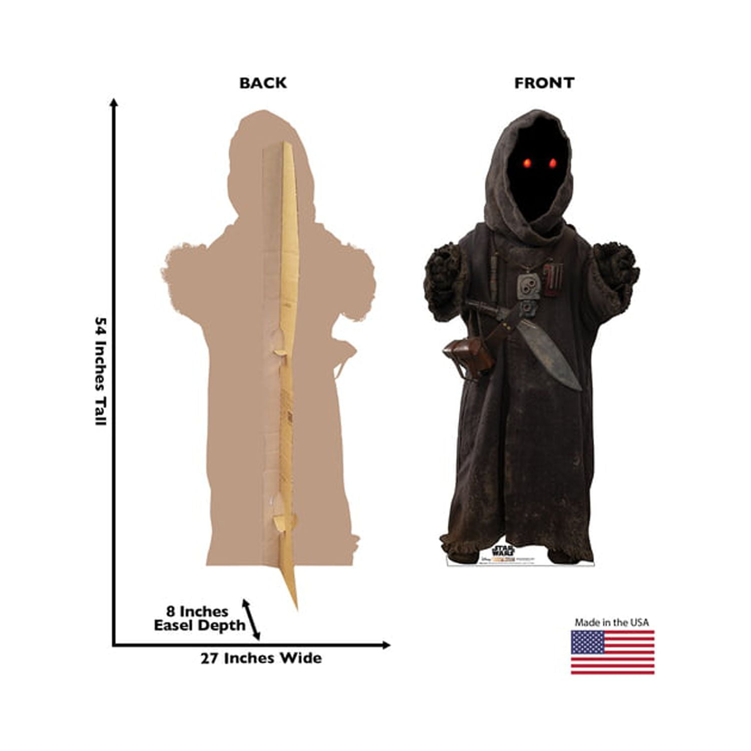 54 x 27 in. Jawa Cardboard Cutout, The Mandalorian - Disney - Lucas Films