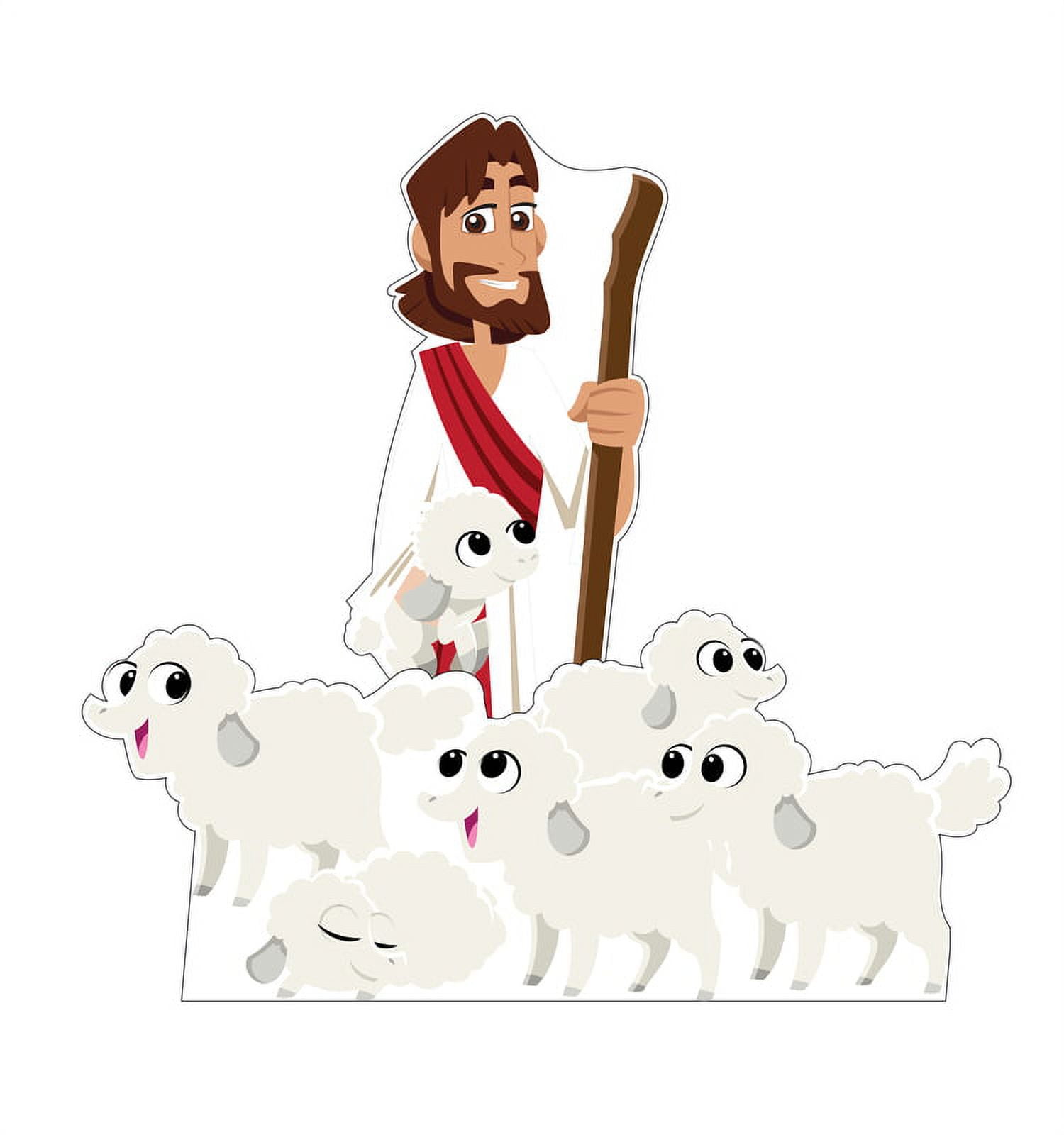 72 x 25 in. The Good Shepard Cardboard Cutout Set, Creative for Kids