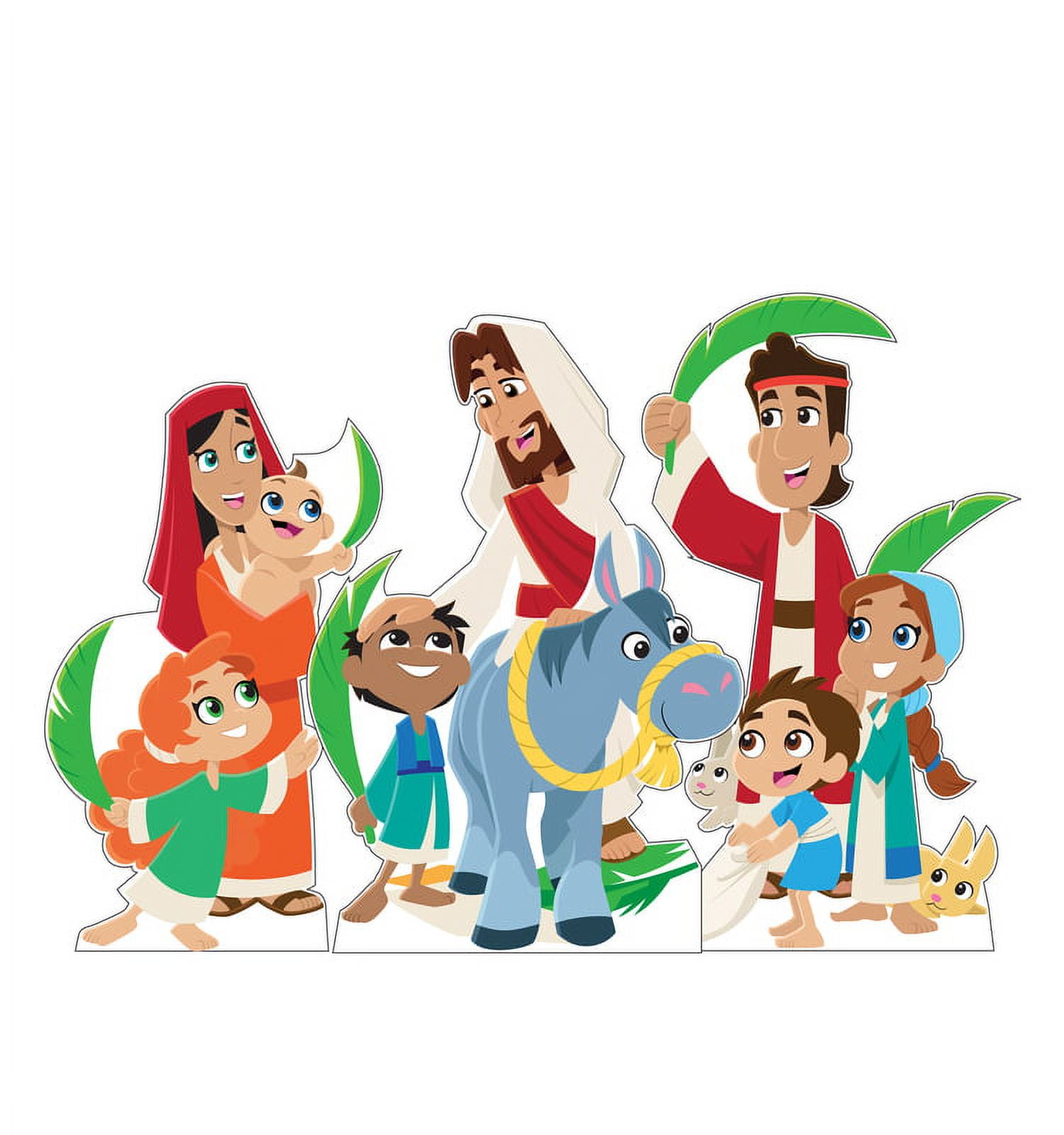 65 x 44 in. Palm Sunday Set Cardboard Cutout, Creative for Kids