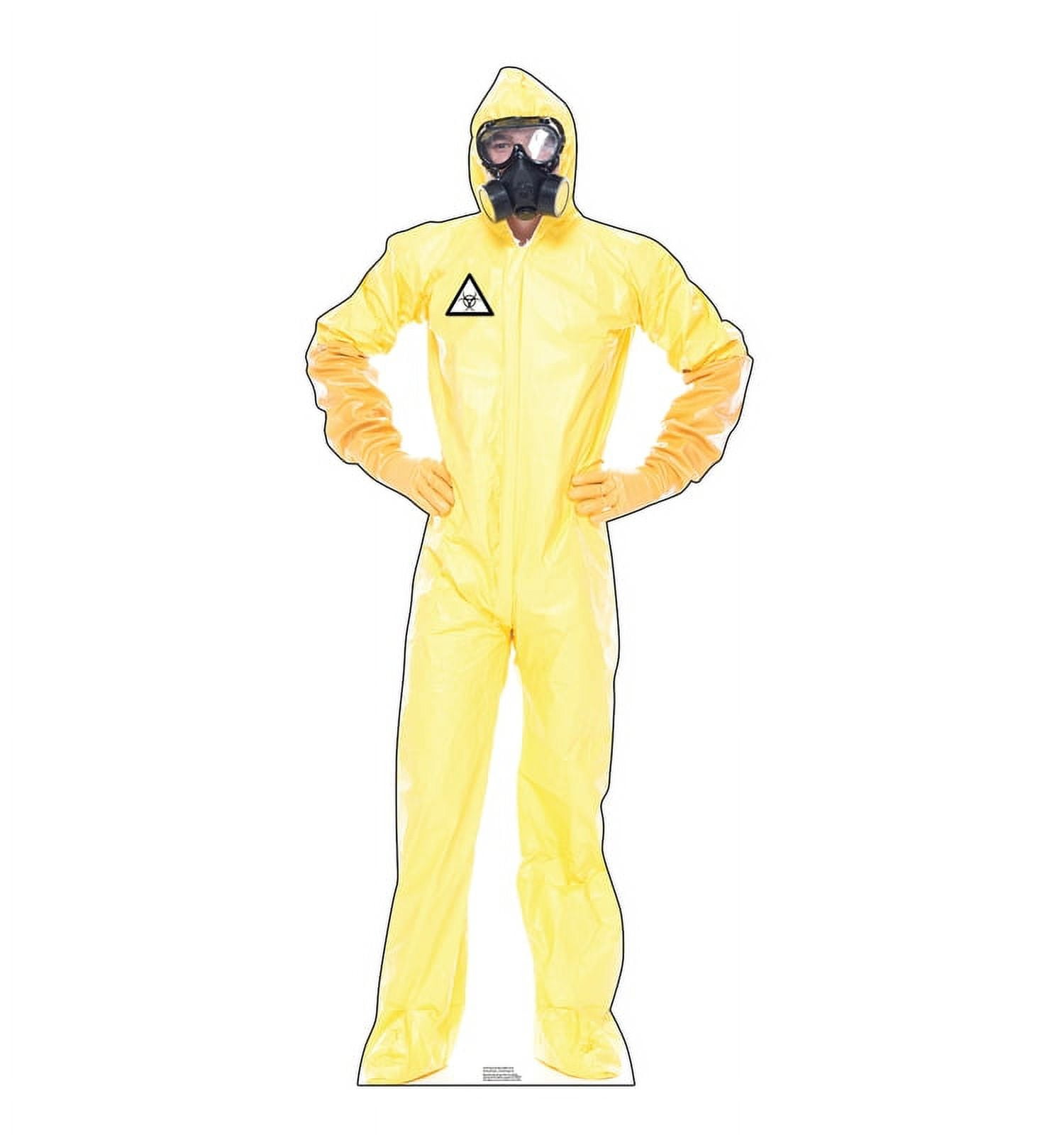 72 x 31 in. Hazmat Guy Cardboard Cutout, Yellow Suit