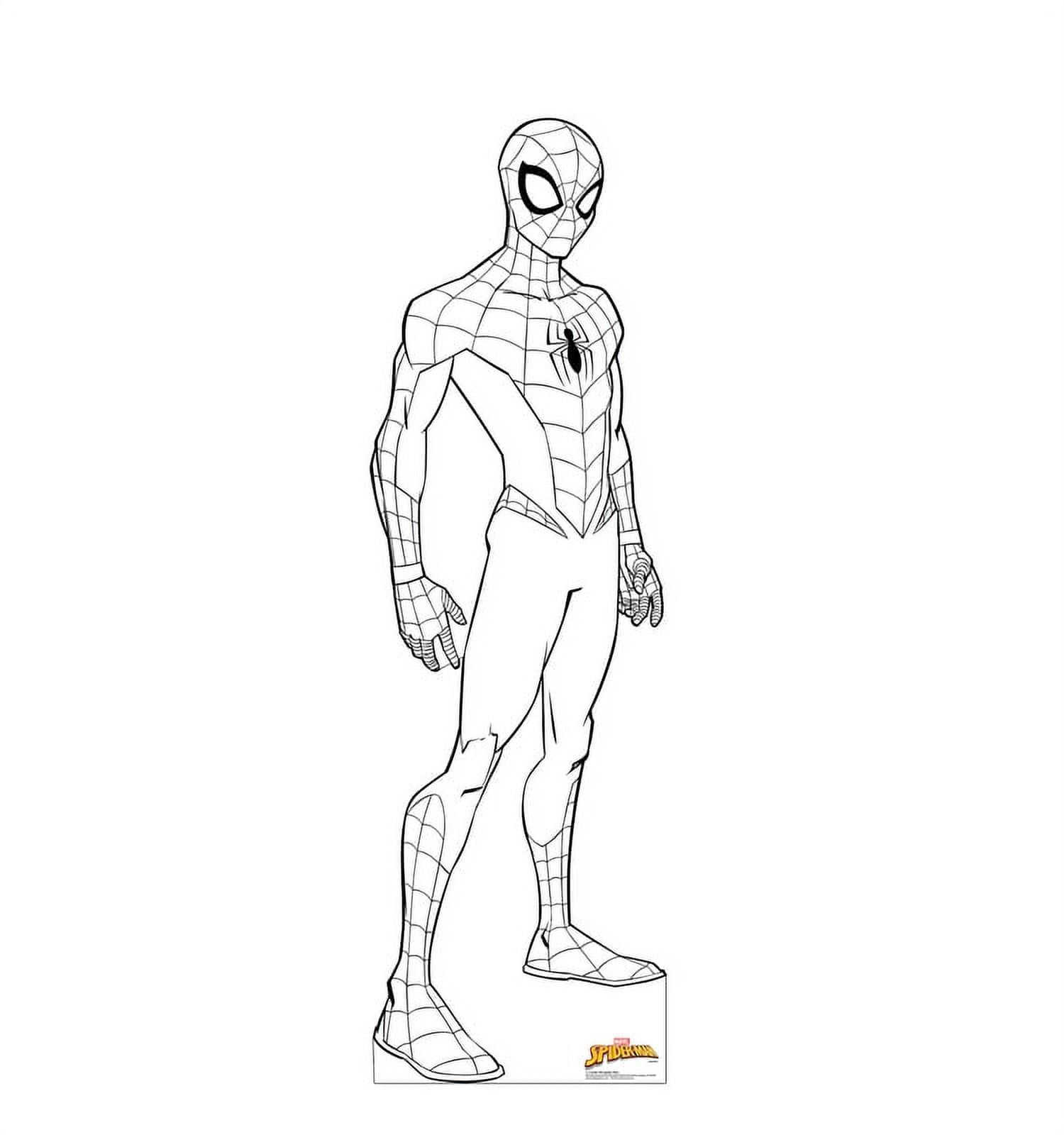 70 x 23 in. Color Me Spider-Man Cardboard Cutout, Marvel