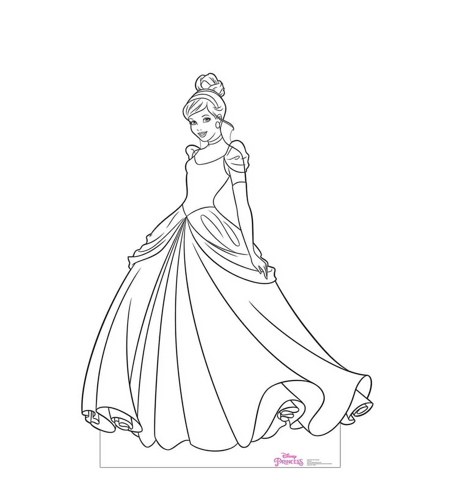 61 x 45 in. Color Me Cinderella Cardboard Cutout, Disney