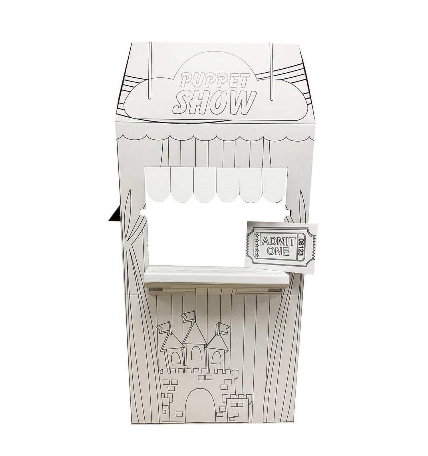 67 x 31 x 14 in. Color Me Puppet Show Cardboard Cutout