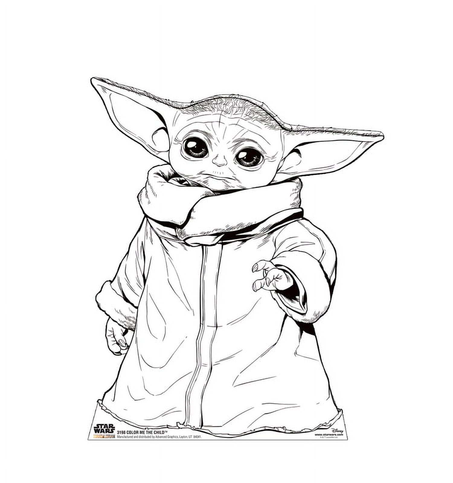 18 x 14 in. Color Me The Child Cardboard Cutout, The Mandalorian