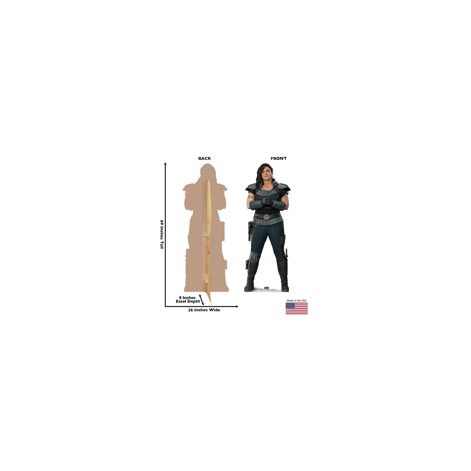 69 x 26 in. Marshal Cara Dune Cardboard Cutout, The Mandalorian - Season 2