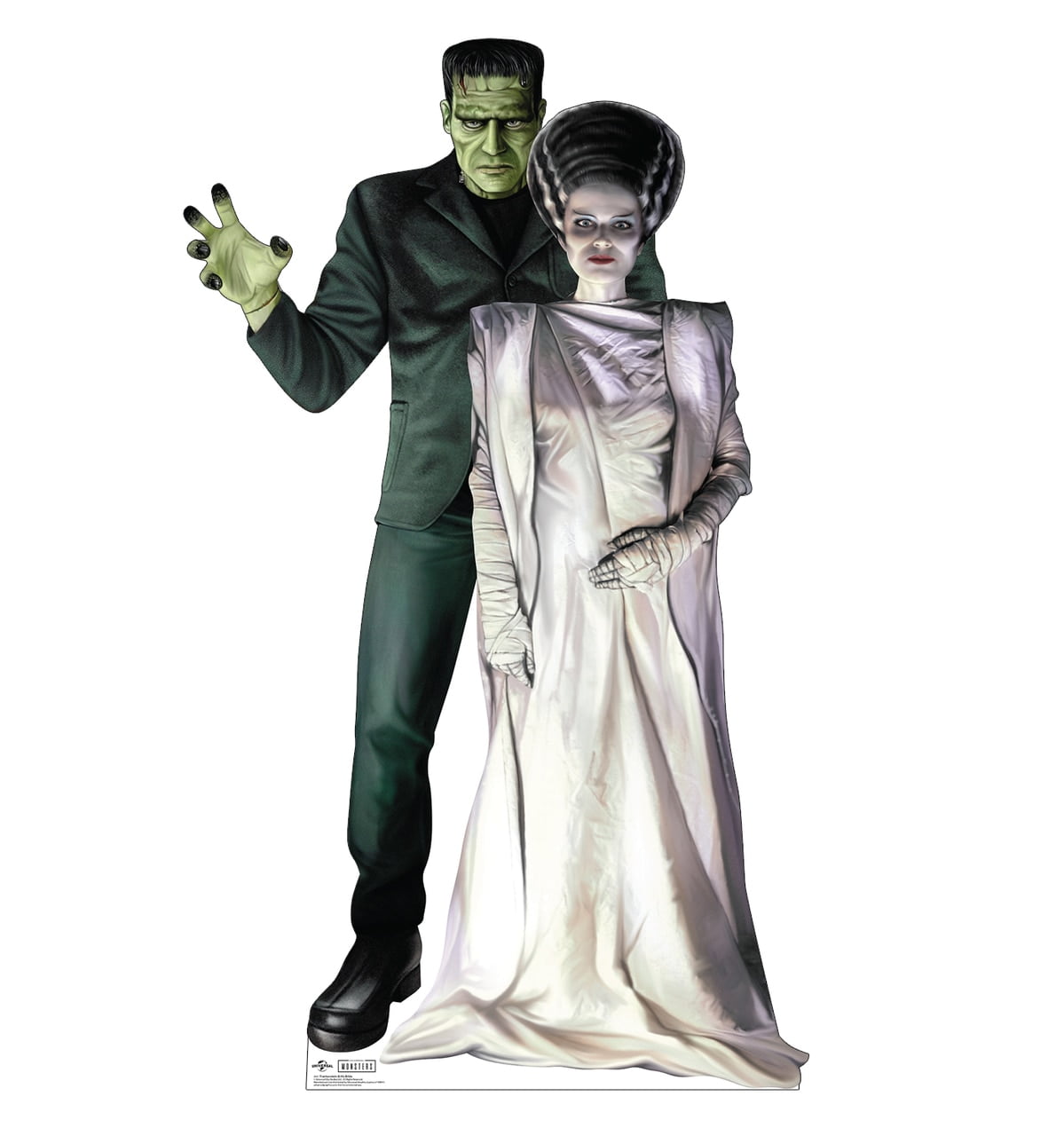 76 x 45 in. Frankenstein & His Bride Cardboard Cutout, Monsters