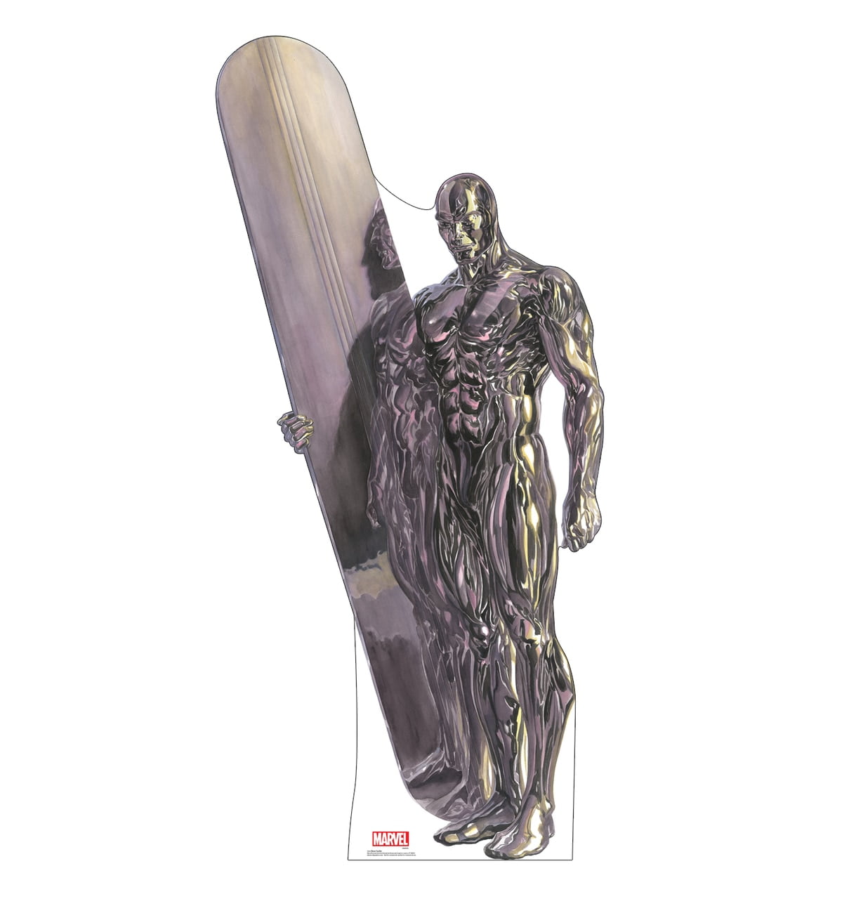 88 x 41 in. Silver Surfer Cardboard Cutout, Marvel Timeless Collection