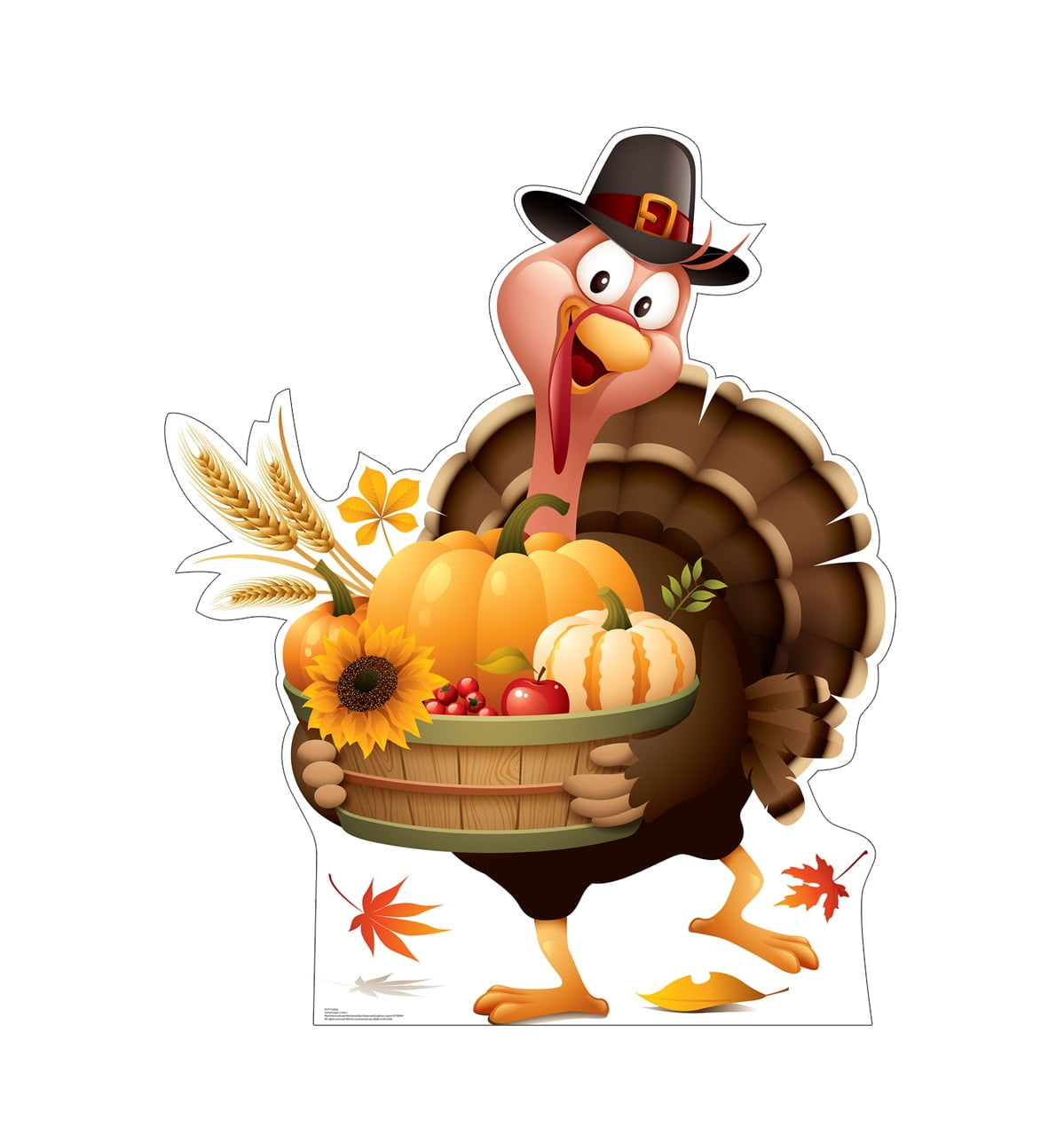 55 x 45 in. Festive Turkey Cardboard Cutout
