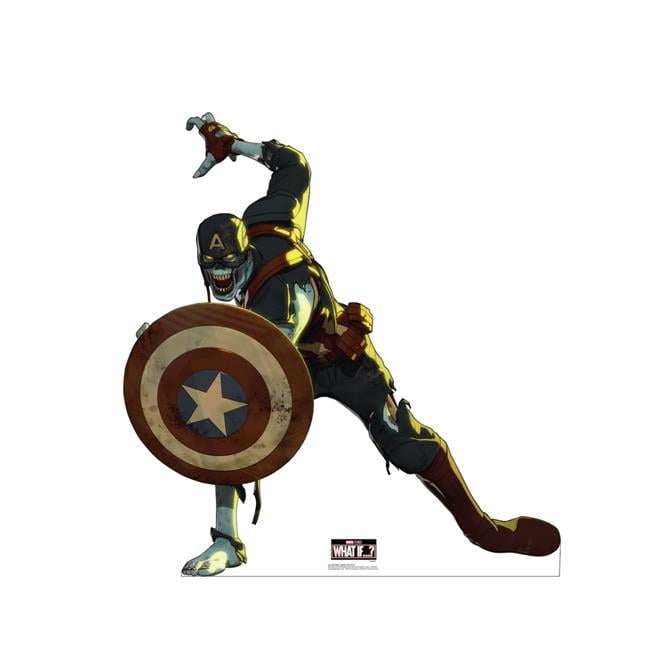 47 x 45 in. Zombie Captain America Cardboard Cutout, Marvel - What If