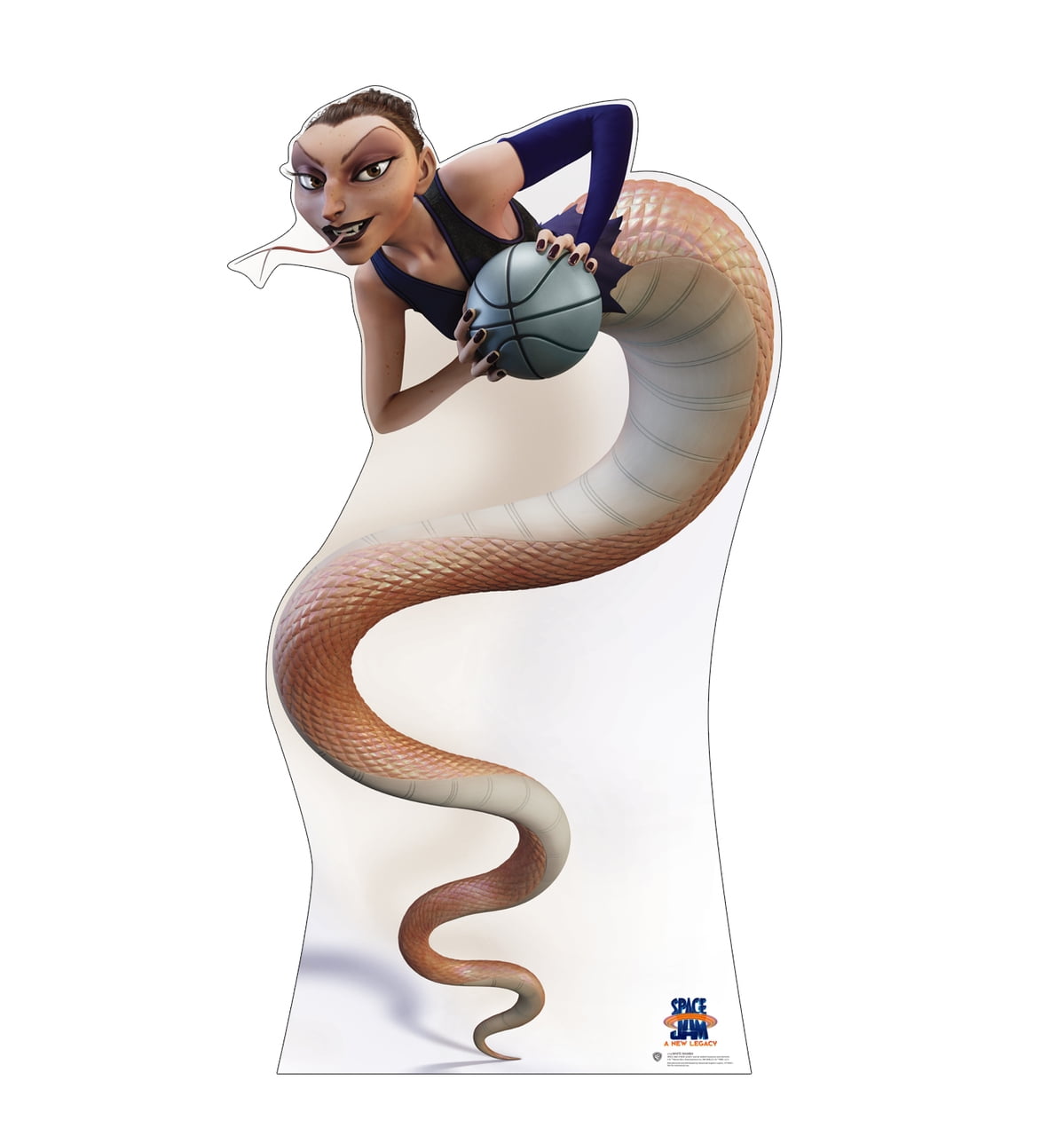 74 x 41 in. White Mamba Cardboard Cutout, Space Jam a New Legacy