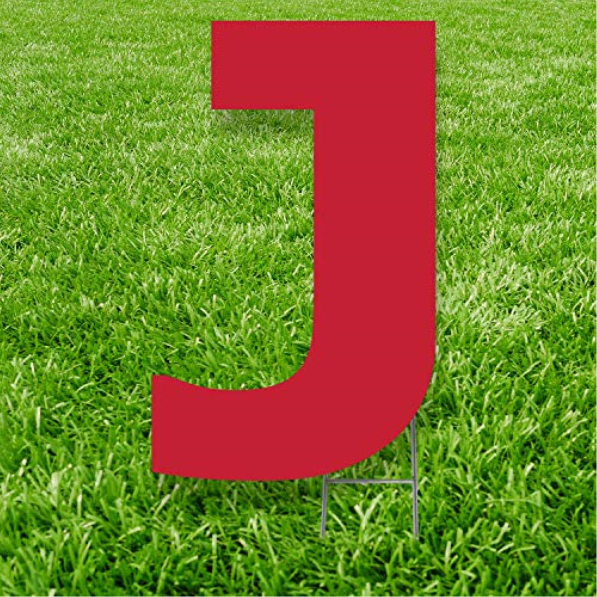 Picture of Advanced Graphics 3252 20 x 15 in. Letter J Yard Sign&#44; Red