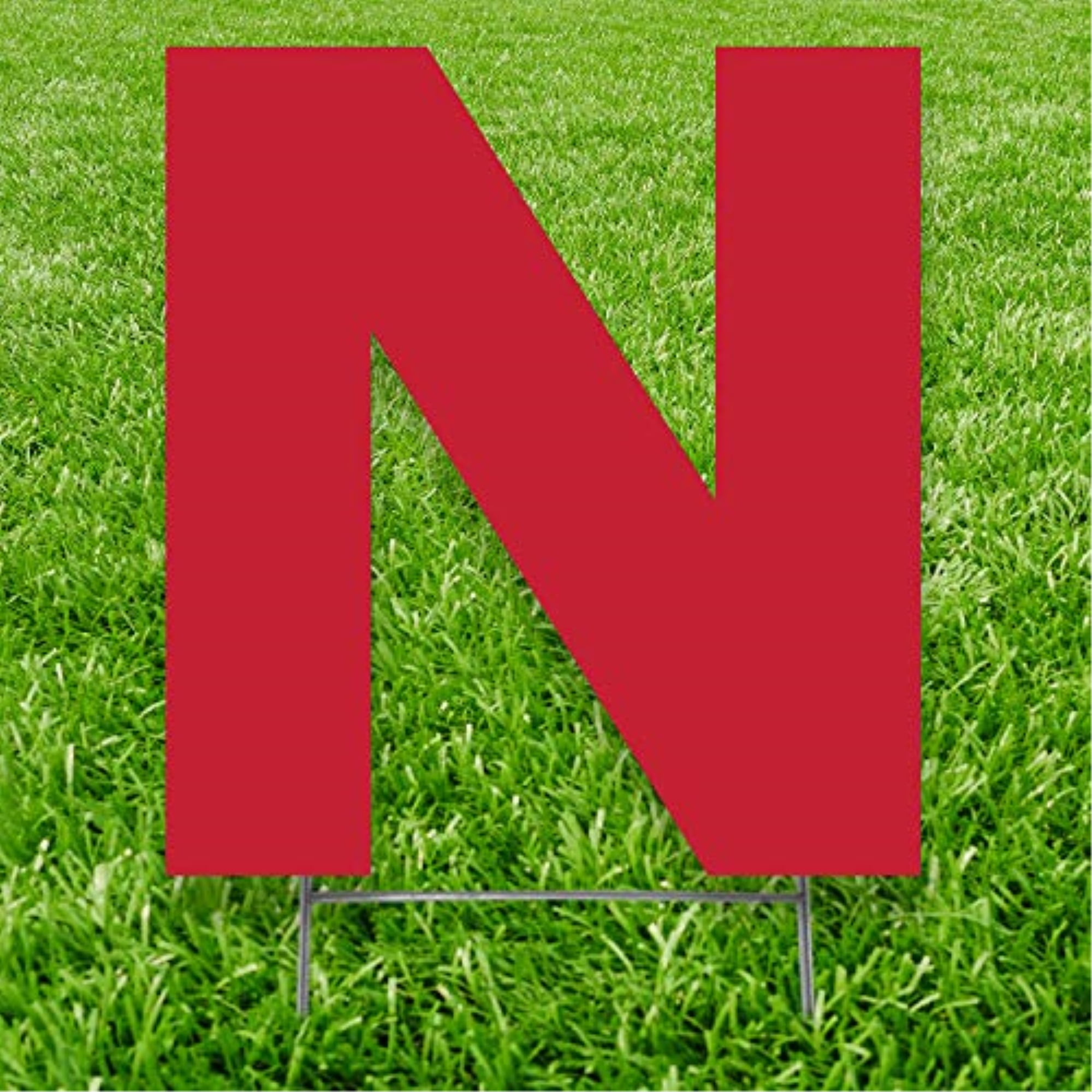 Picture of Advanced Graphics 3256 20 x 15 in. Letter N Yard Sign&#44; Red