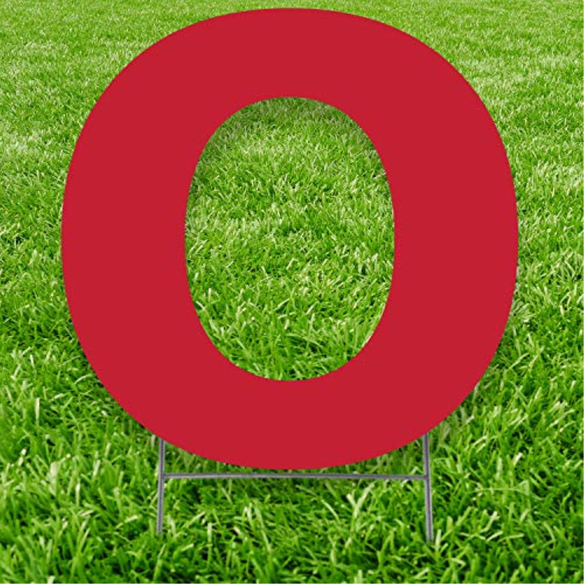 20 x 15 in. Letter O Yard Sign, Red